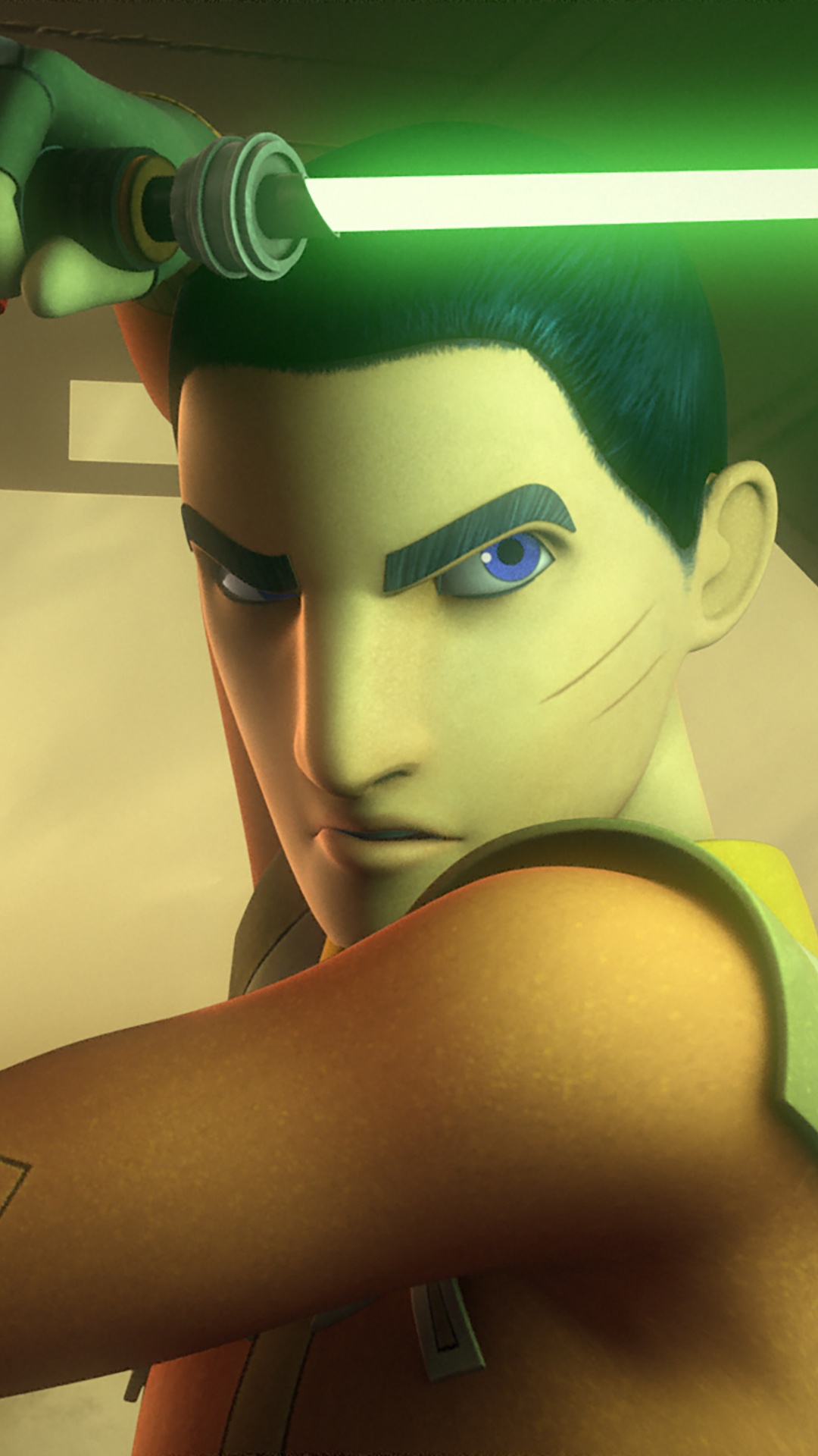 Frau im Grünen Trägershirt Mit Schwarzer Und Grüner Hantel. Wallpaper in 1080x1920 Resolution