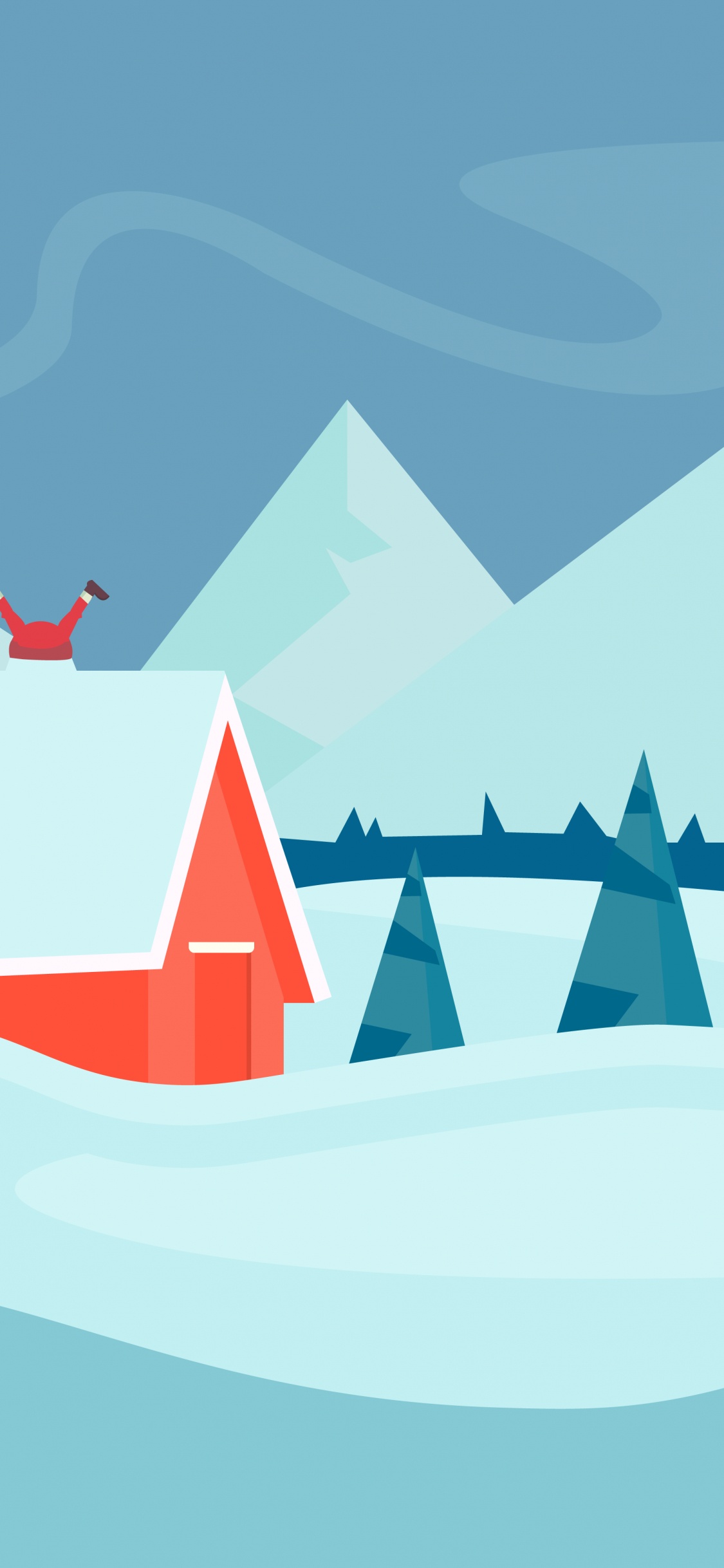 Water, Text, Illustration, Azure, Triangle. Wallpaper in 1125x2436 Resolution