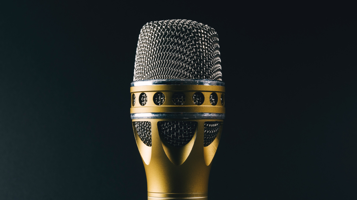 Microphone, Audio Equipment, Technology, Electronic Device, Metal. Wallpaper in 1366x768 Resolution
