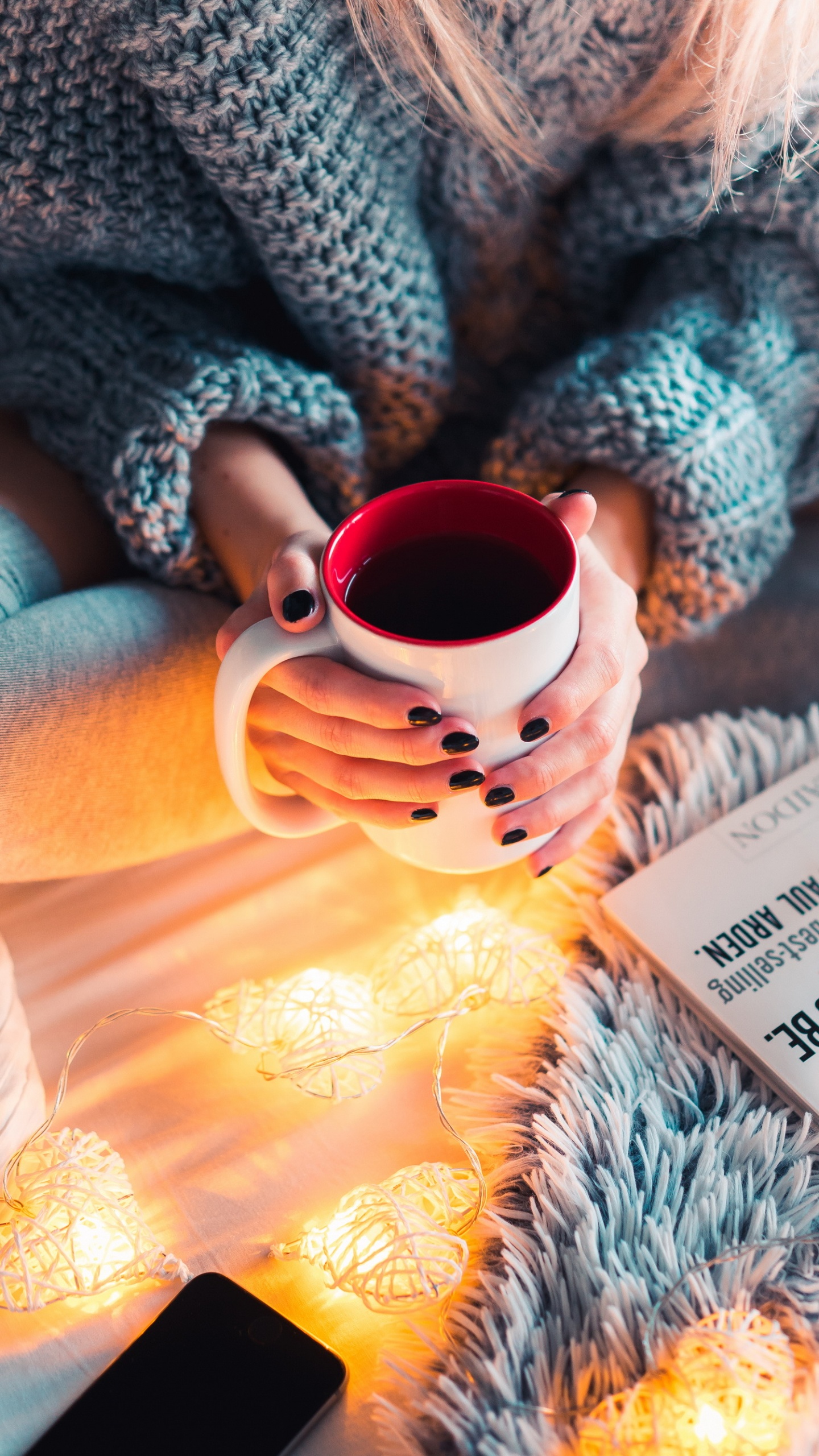 Coffee, Textile, Orange, Drinkware, Cup. Wallpaper in 1440x2560 Resolution