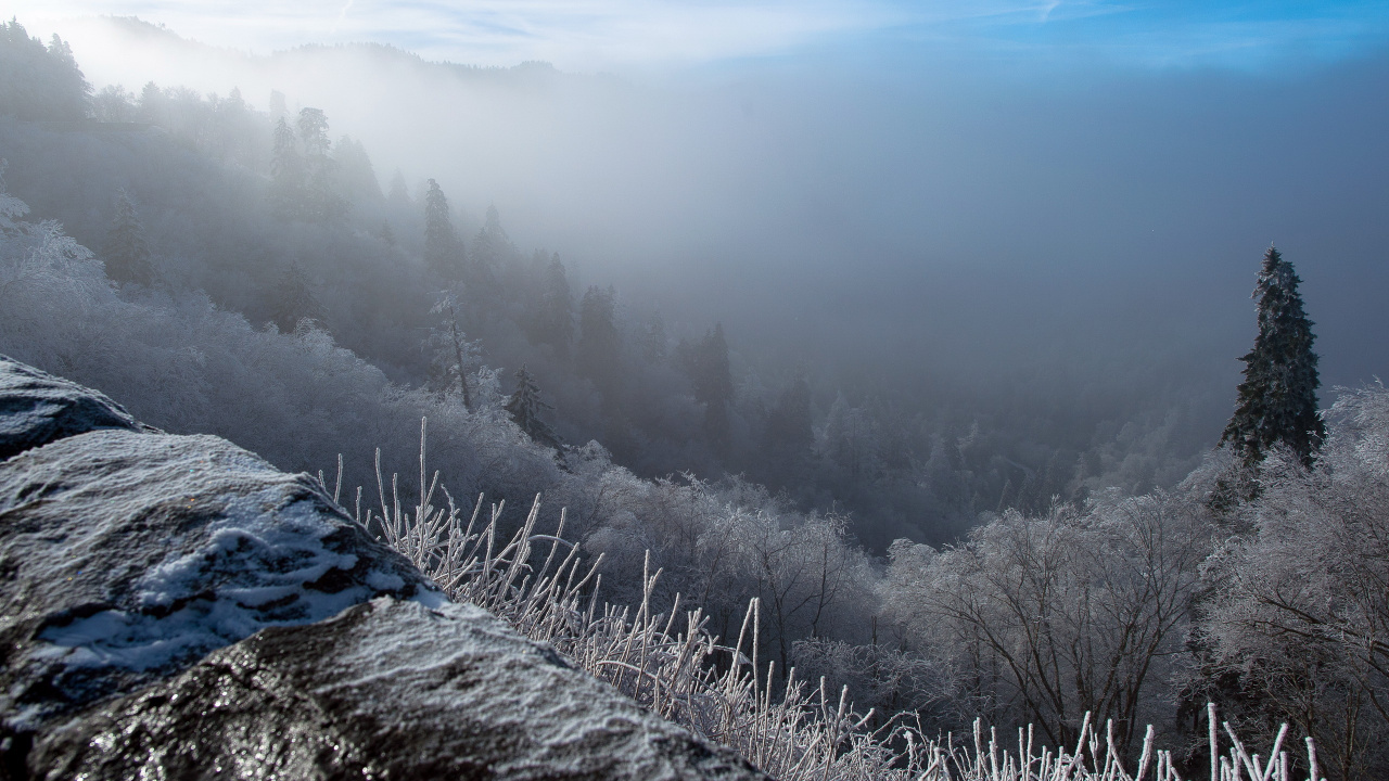 冬天, 性质, 多山的地貌, 冻结, 荒野 壁纸 1280x720 允许