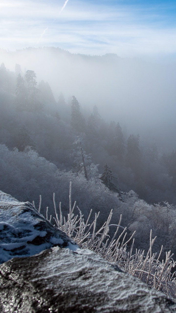 冬天, 性质, 多山的地貌, 冻结, 荒野 壁纸 720x1280 允许