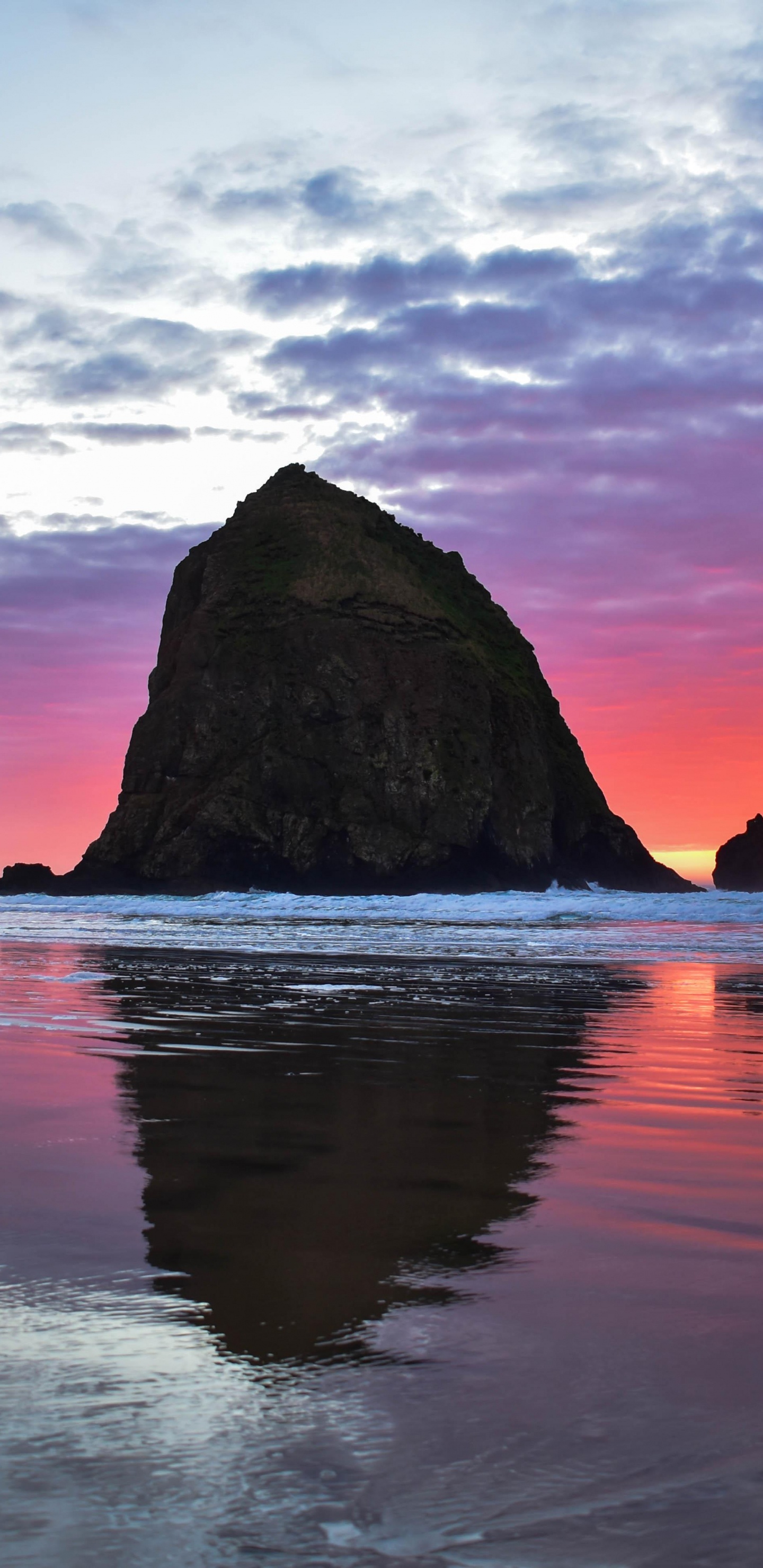 Sunset, Body of Water, Nature, Reflection, Sea. Wallpaper in 1440x2960 Resolution