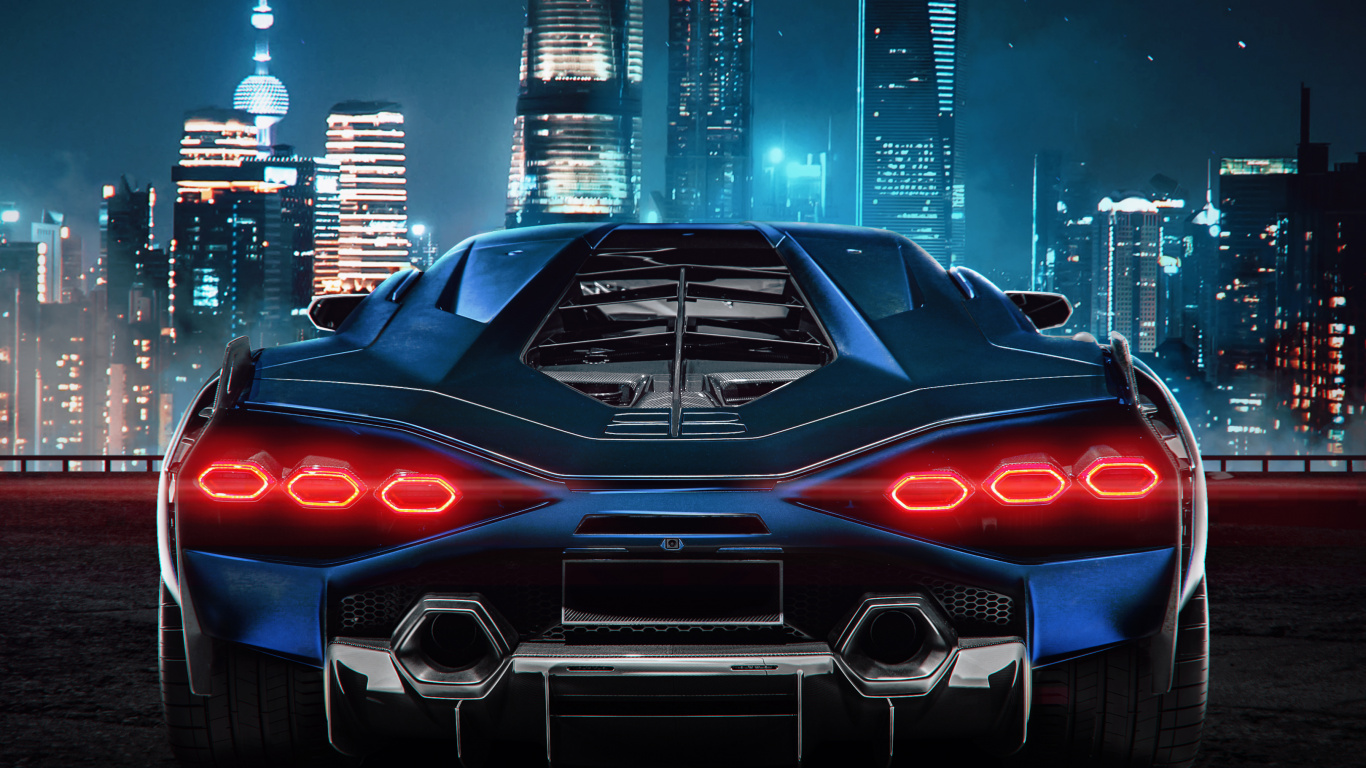 Lamborghini, Coche, Supercoche, Edificio, Rueda. Wallpaper in 1366x768 Resolution