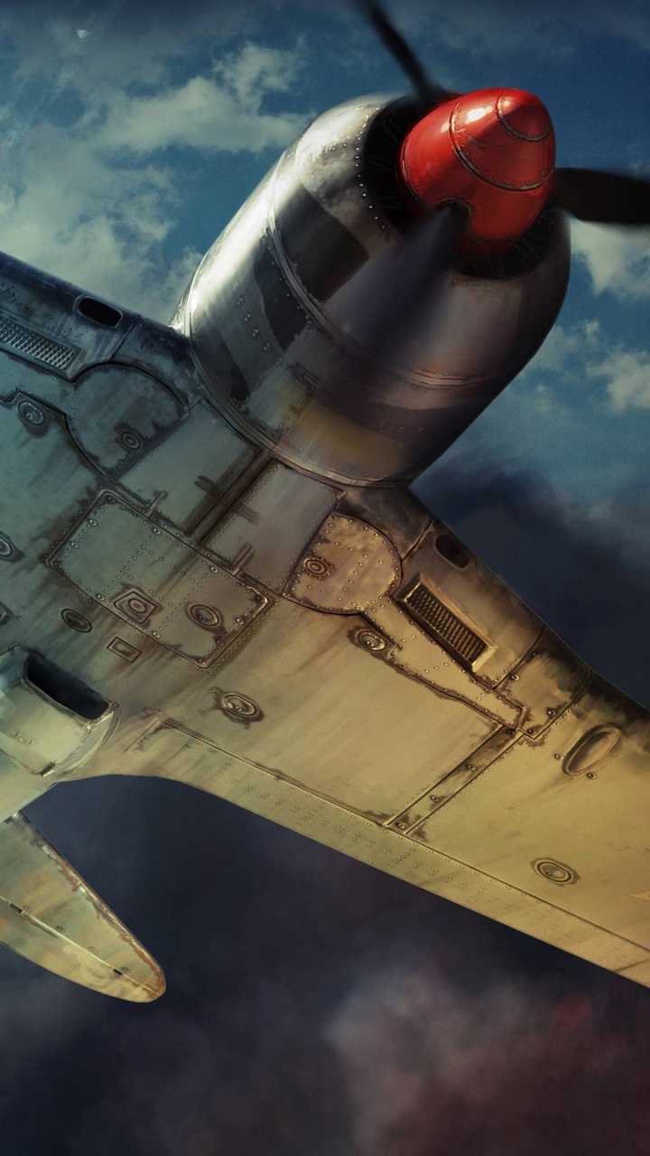 Gray and Red Airplane Under White Clouds and Blue Sky During Daytime. Wallpaper in 720x1280 Resolution