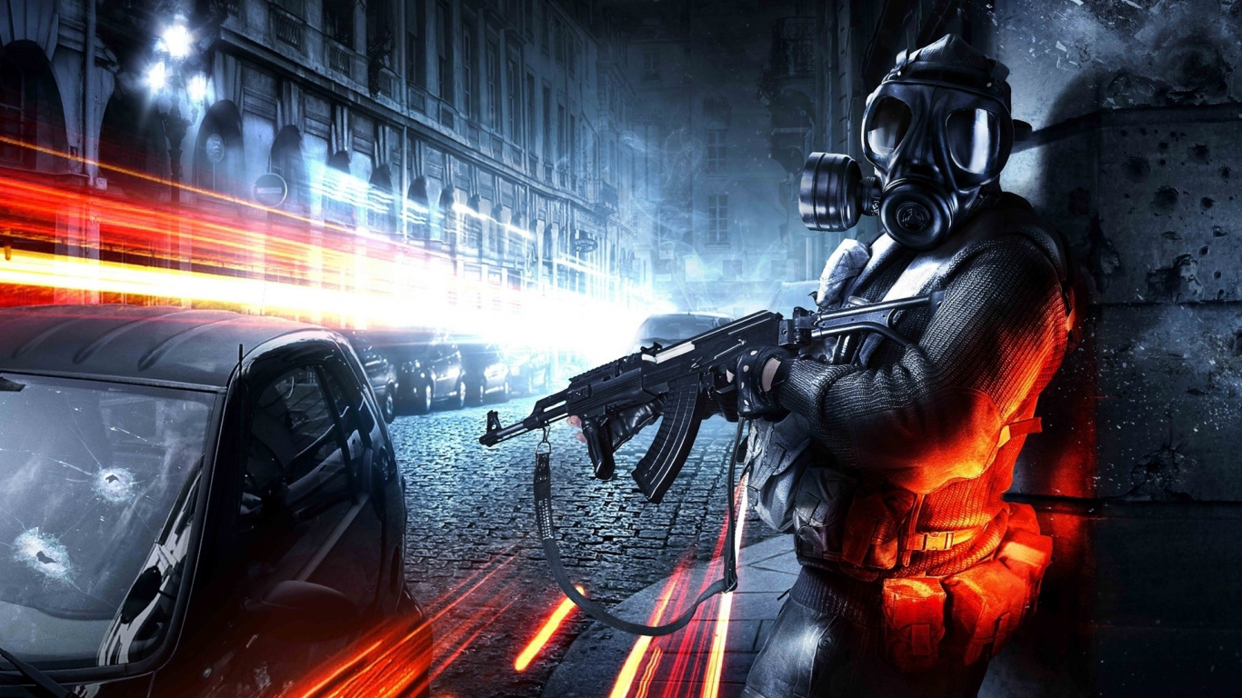 pc Game, Games, Action Film, Darkness, Battlefield 2. Wallpaper in 1366x768 Resolution