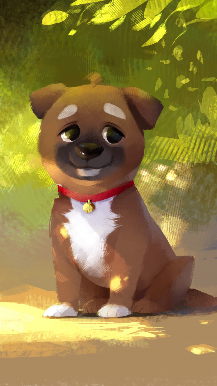 Muñeco de Peluche Con Forma de Perro Marrón y Blanco. Wallpaper in 750x1334 Resolution