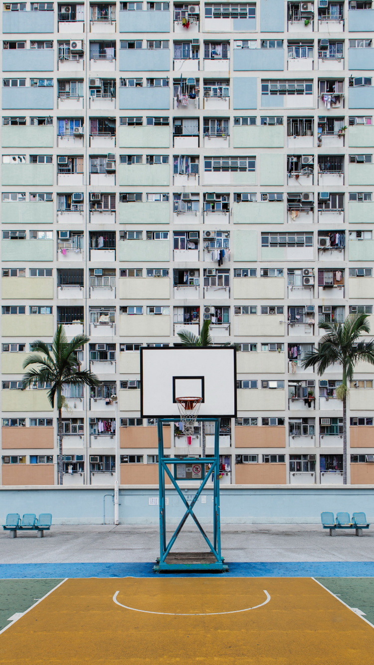 公寓, 建筑, 住宅区, 塔块, 正面 壁纸 750x1334 允许