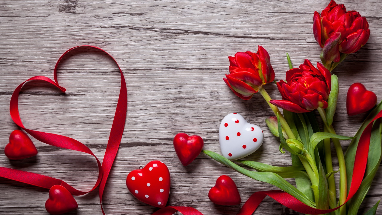 心脏, 红色的, 爱情, 菌群, 显花植物 壁纸 1280x720 允许