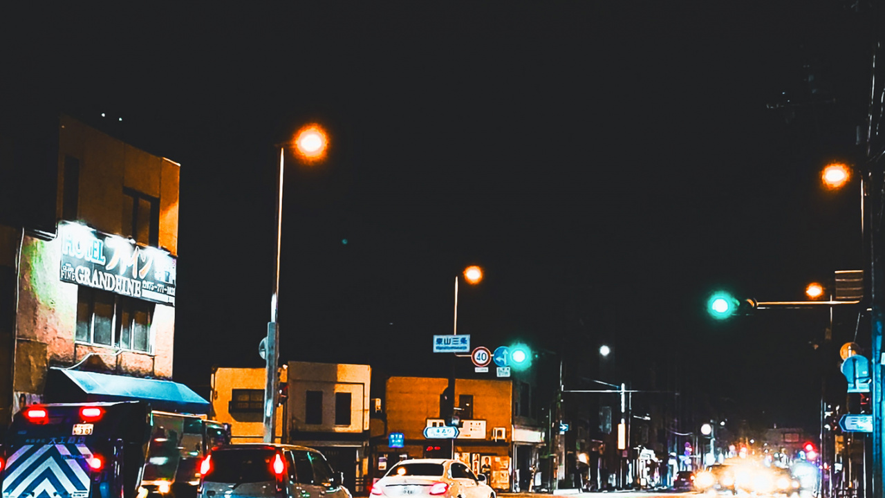 Nacht, Leuchte, Street Light, Car, Automotive Lighting. Wallpaper in 1280x720 Resolution