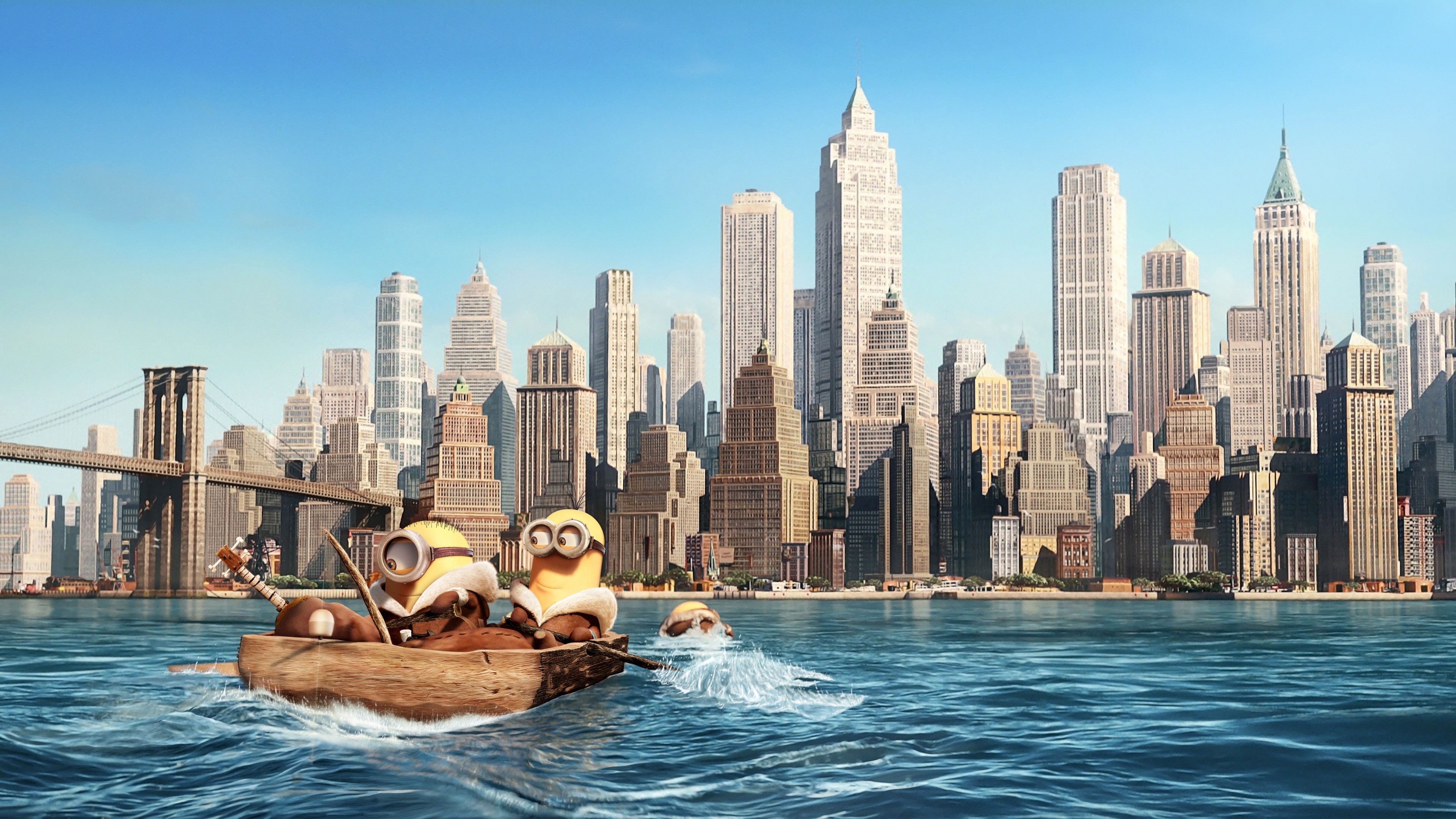 Menschen in Braunen Booten Auf Dem Wasser in Der Nähe Von Stadtgebäuden Tagsüber. Wallpaper in 3840x2160 Resolution