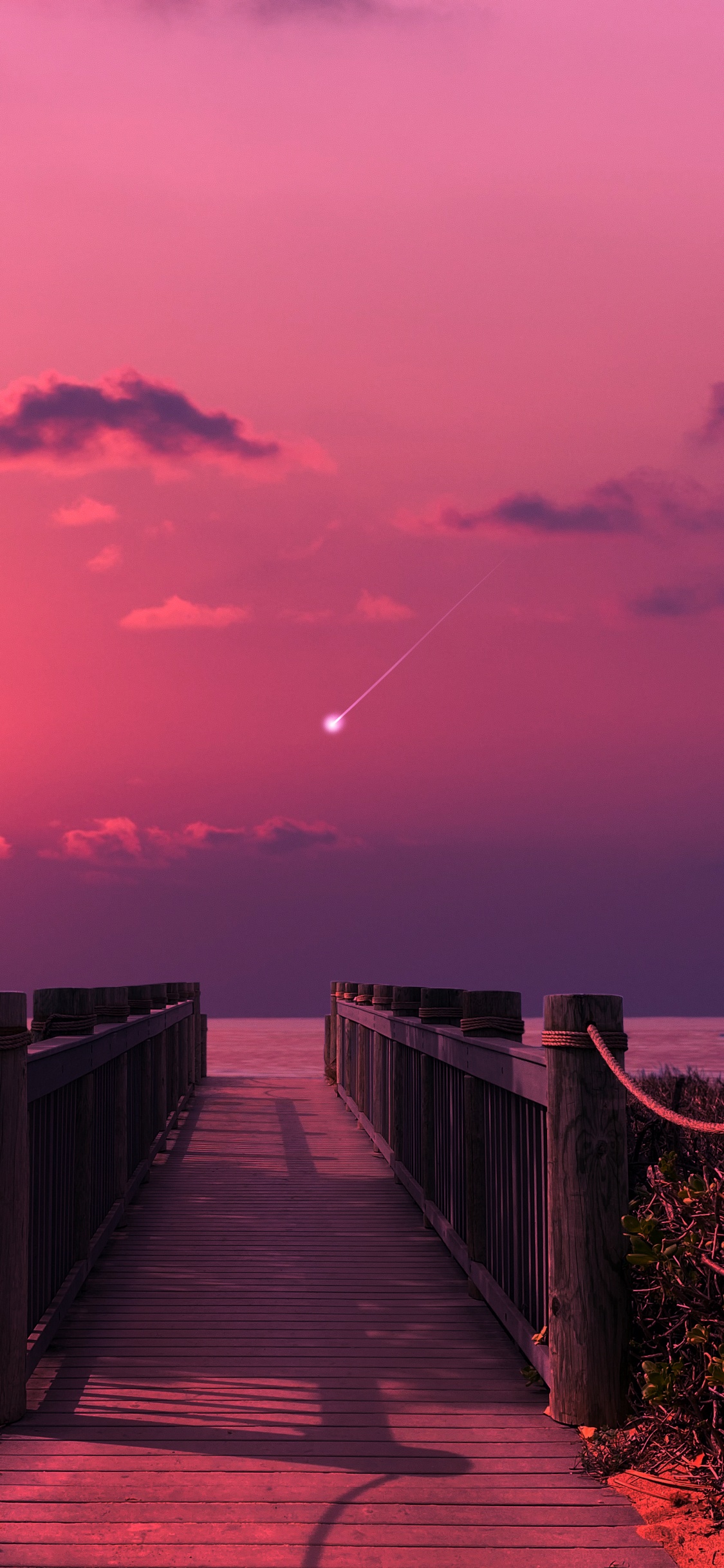 Ambiente, Afterglow, Naranja, Paisaje Natural, Cuerpo de Agua. Wallpaper in 1125x2436 Resolution