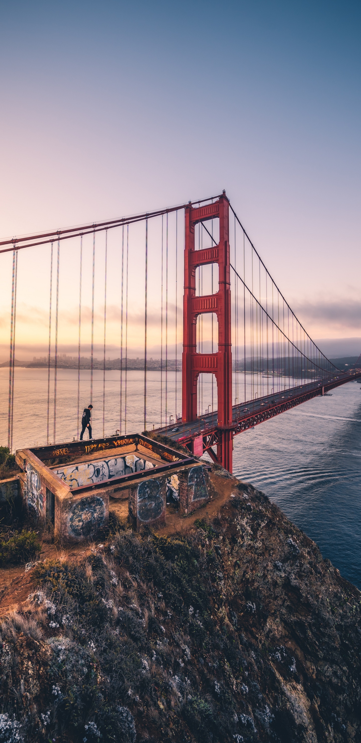 Golden Gate Bridge San Francisco California. Wallpaper in 1440x2960 Resolution