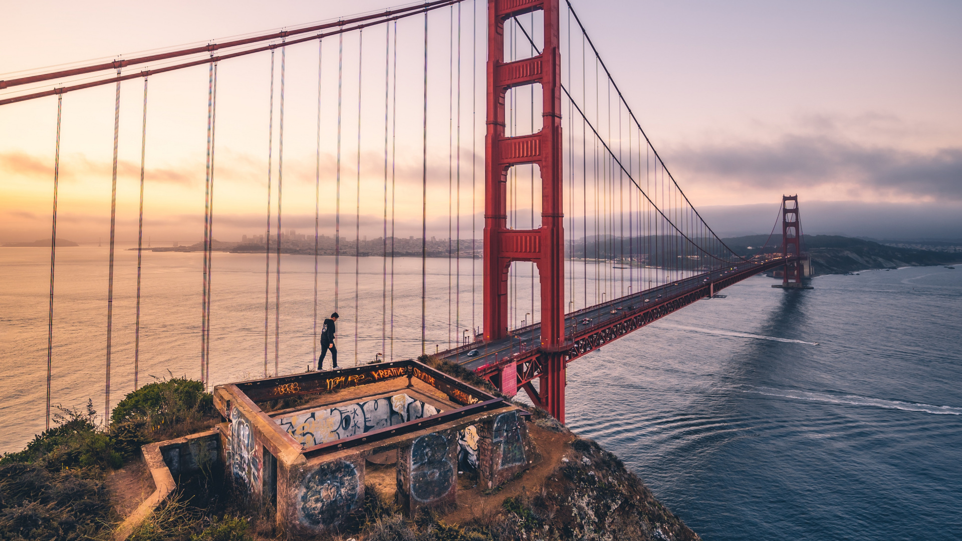 Pont du Golden Gate San Francisco Californie. Wallpaper in 1920x1080 Resolution