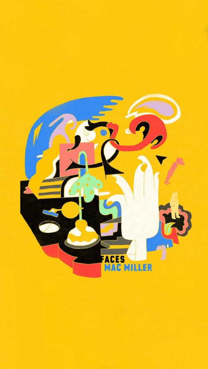 Gesichter Mac Miller Abdeckung, Faces, Neue Gesichter V2, Album, Regen. Wallpaper in 720x1280 Resolution