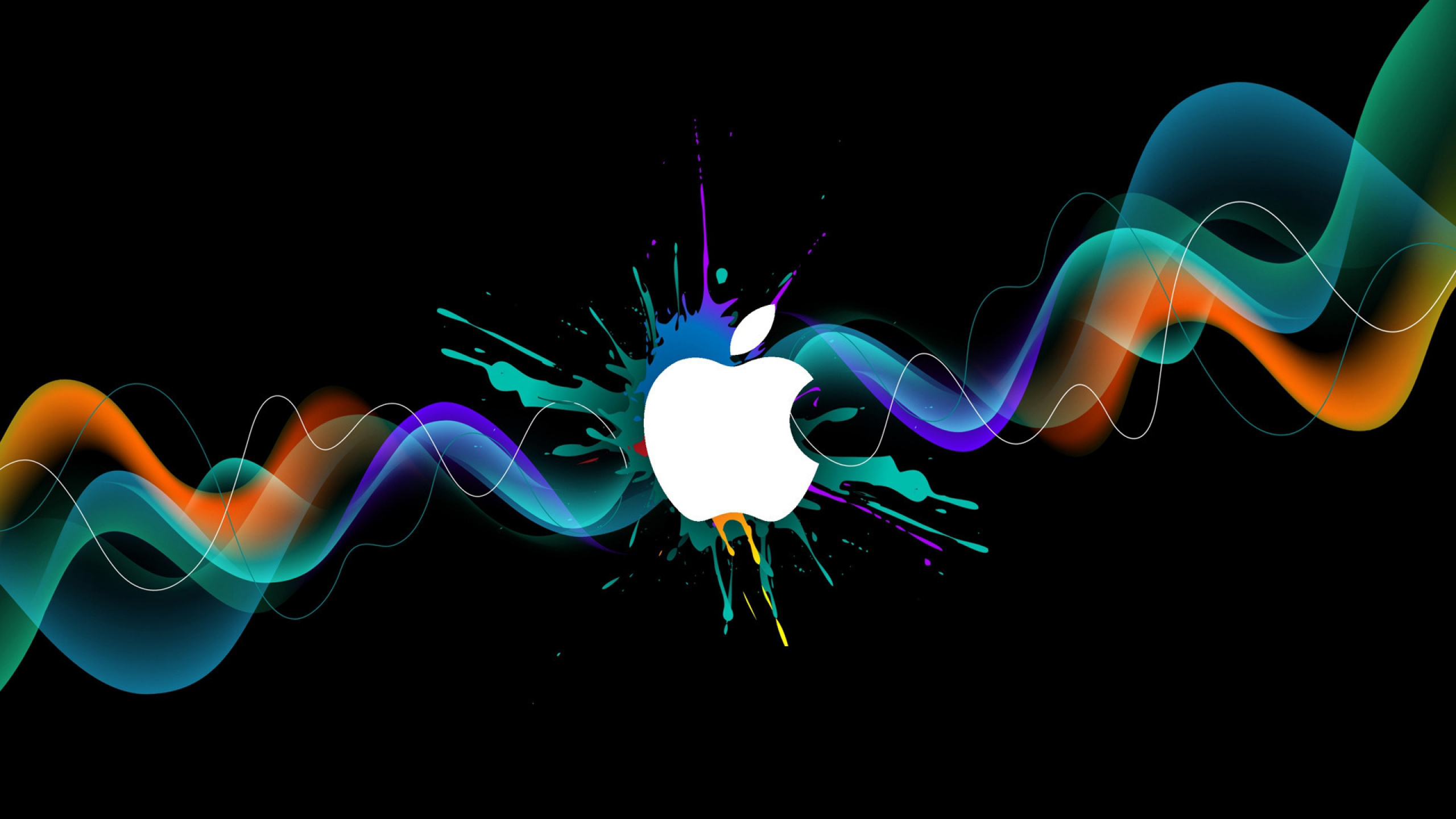 Apple, Blue, Light, Graphic Design, Electric Blue. Wallpaper in 2560x1440 Resolution