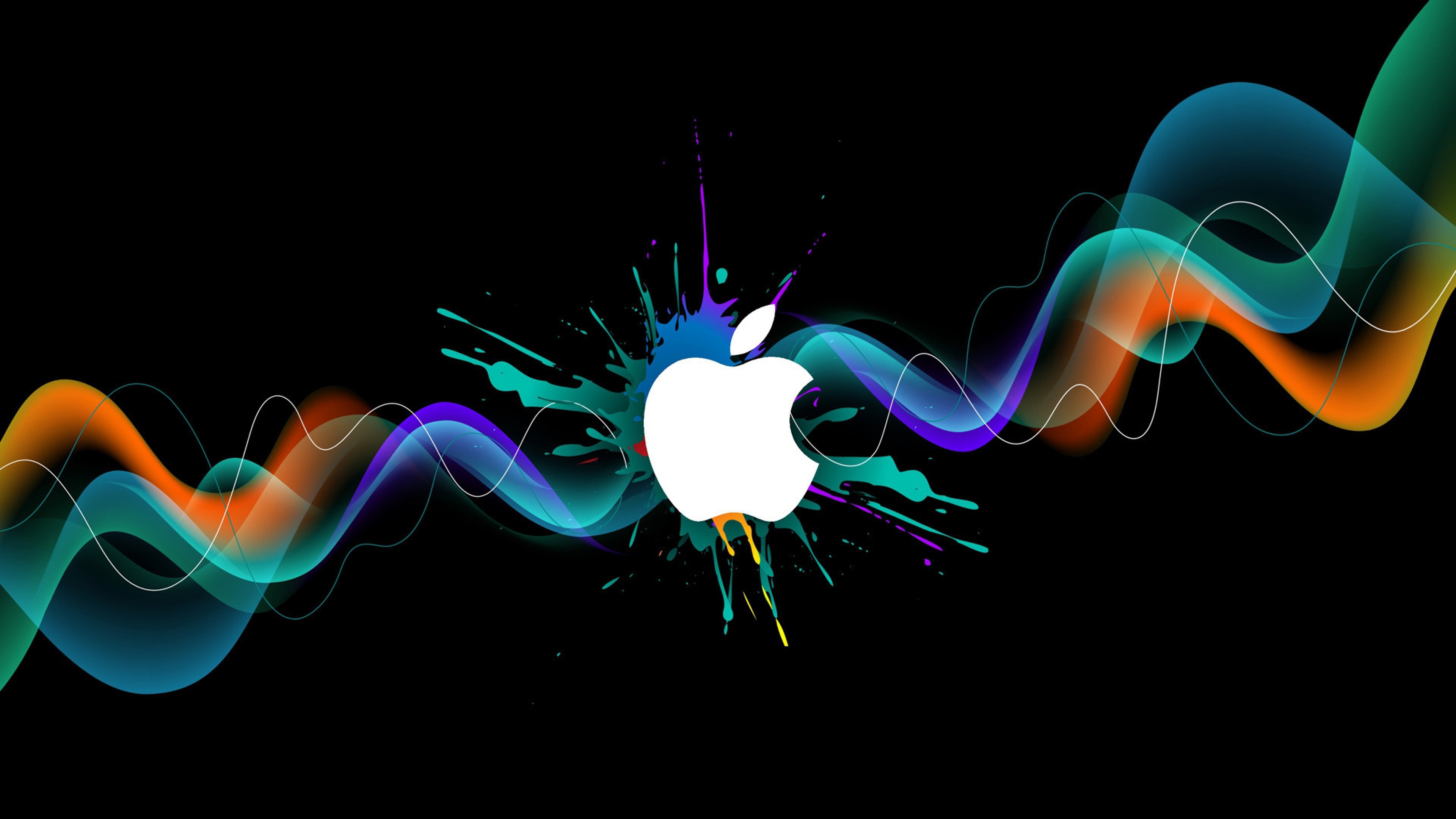 Apple, Blau, Licht, Grafik-design, Electric Blue. Wallpaper in 3840x2160 Resolution