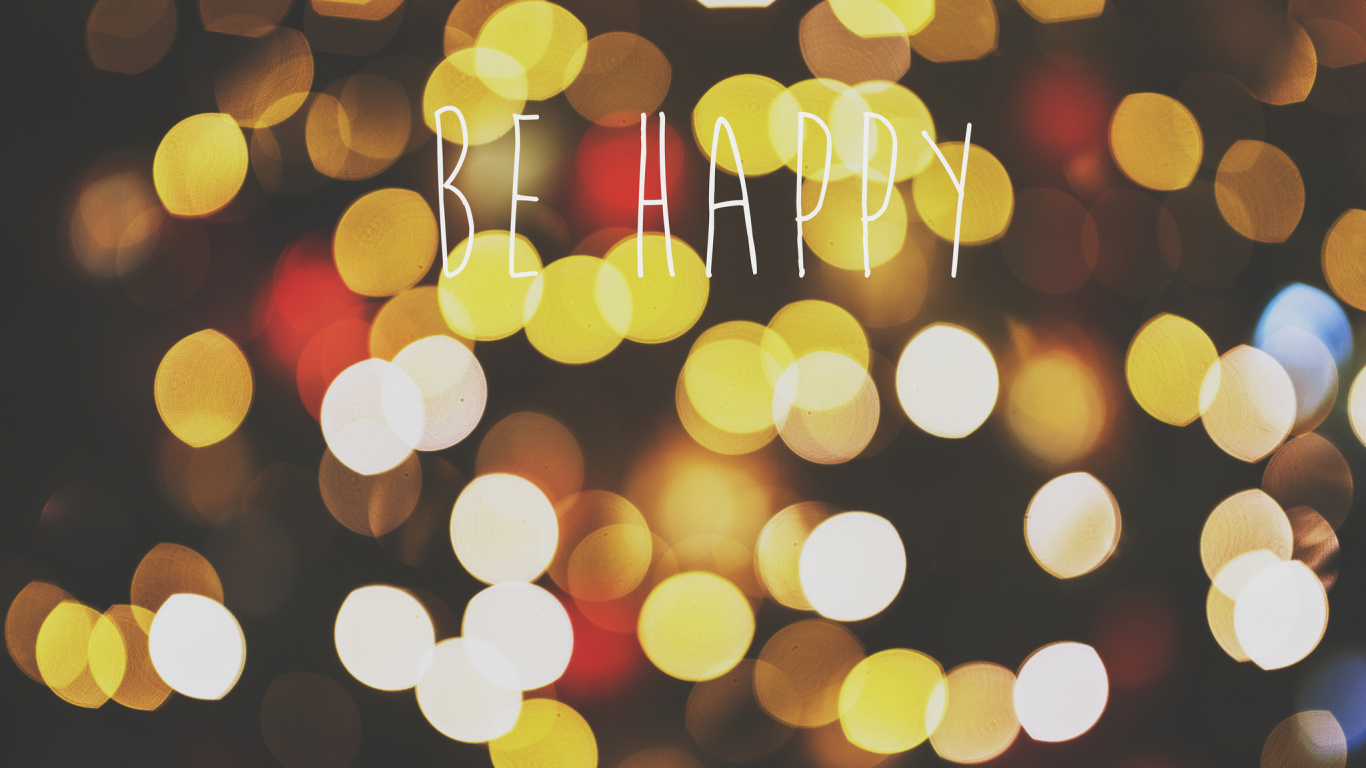 Yellow and Red Bokeh Lights. Wallpaper in 1366x768 Resolution