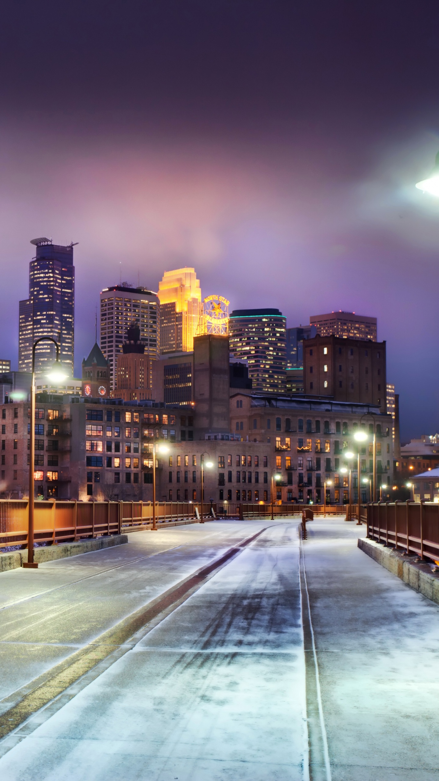 City Skyline During Night Time. Wallpaper in 1440x2560 Resolution