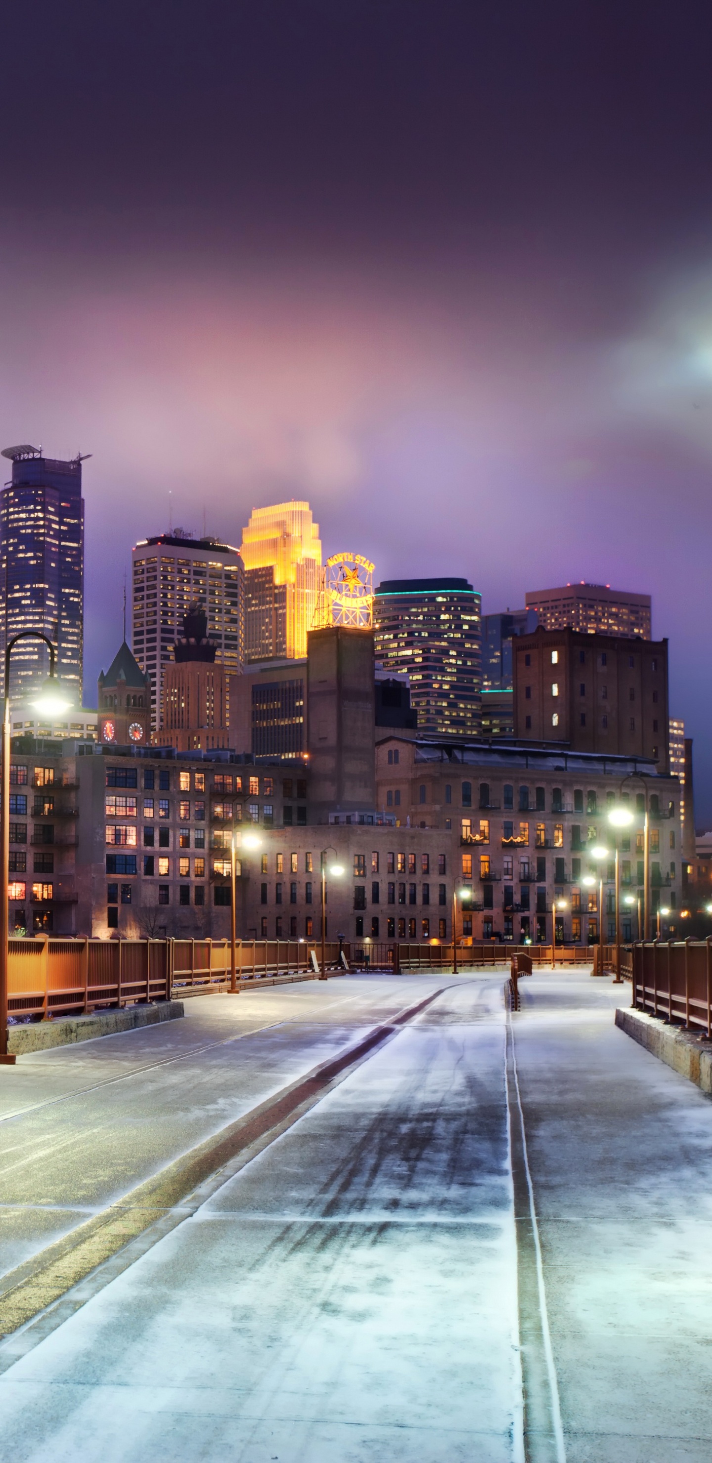City Skyline During Night Time. Wallpaper in 1440x2960 Resolution