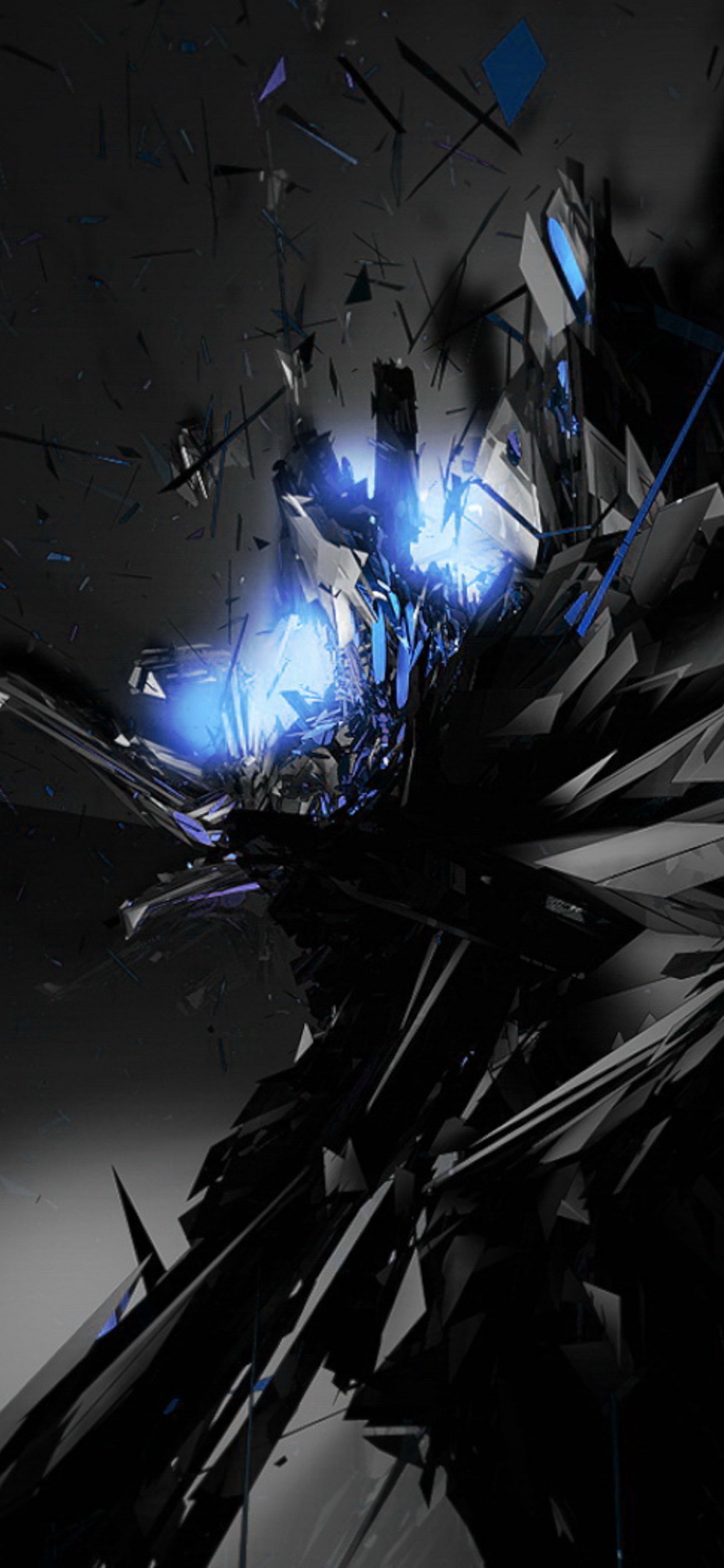 Peinture Abstraite Bleue et Blanche. Wallpaper in 1242x2688 Resolution