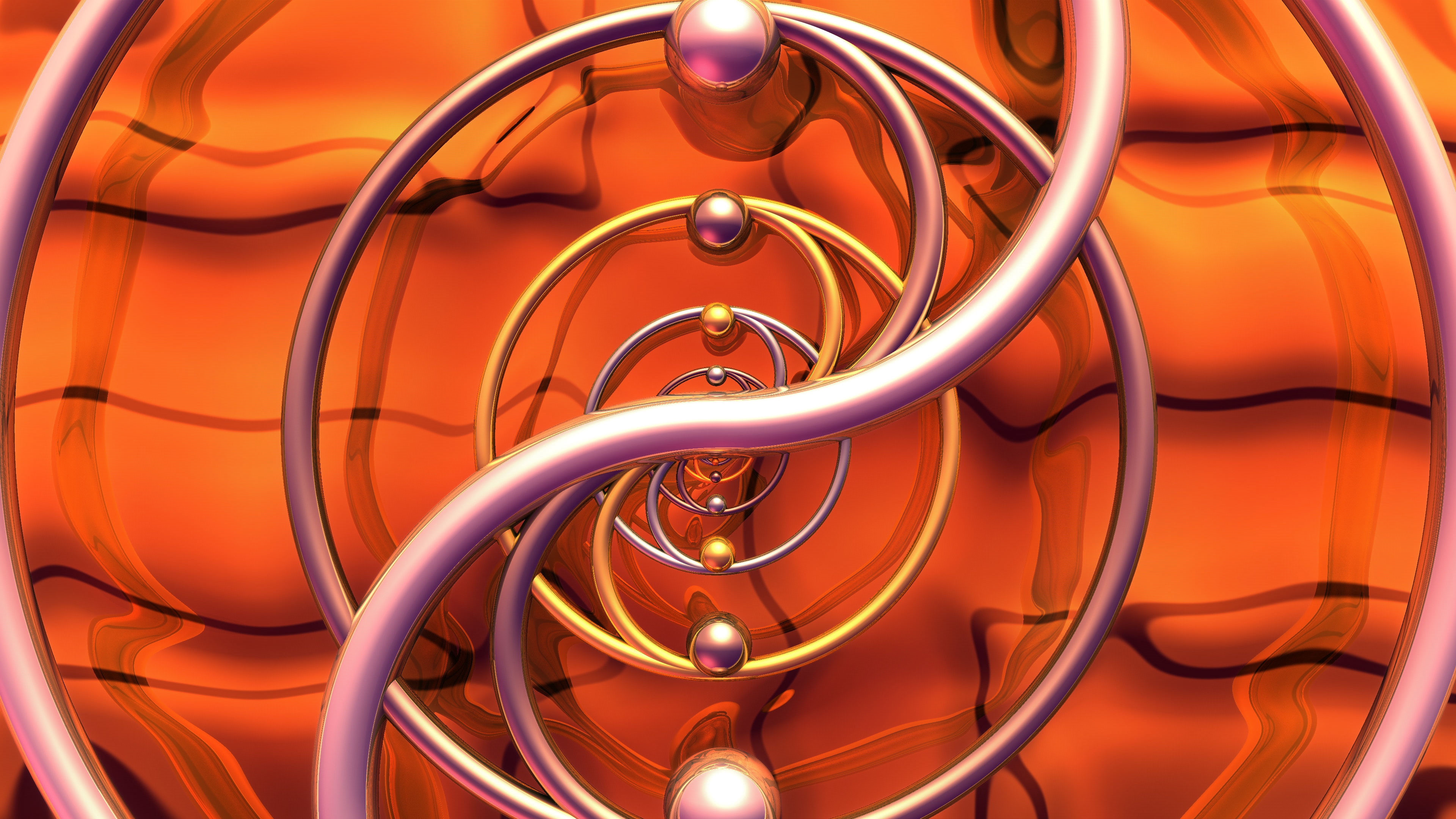 Naranja, Arte Fractal, Diseño Gráfico, Naturaleza, Madera. Wallpaper in 3840x2160 Resolution