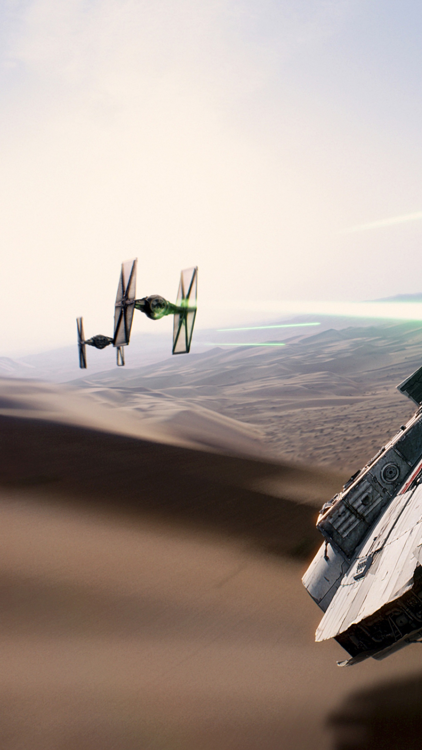 Millennium Falcon, Star Wars, Wing, The Force, Air Travel. Wallpaper in 1440x2560 Resolution