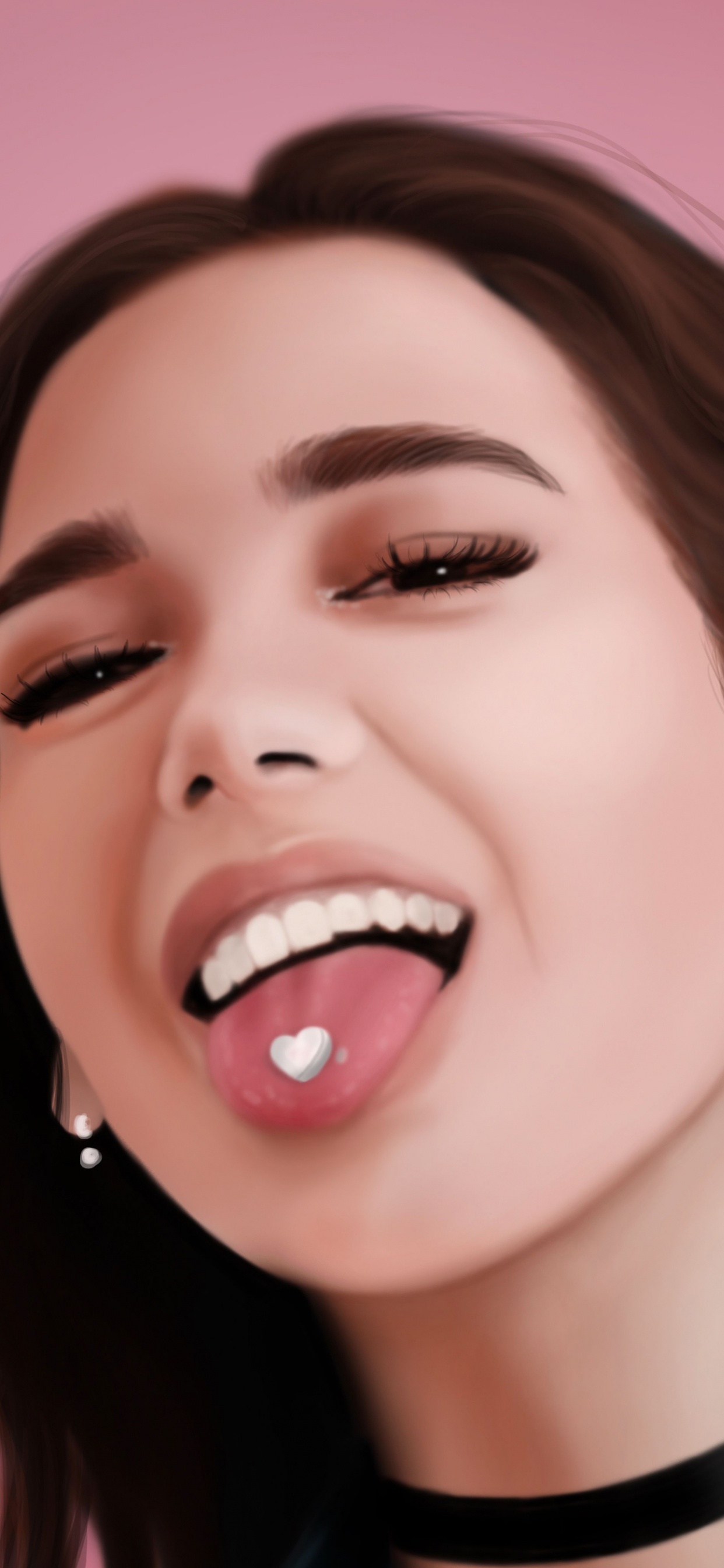 Dua Lipa, Dessin, Face, Cheveu, L'expression du Visage. Wallpaper in 1242x2688 Resolution