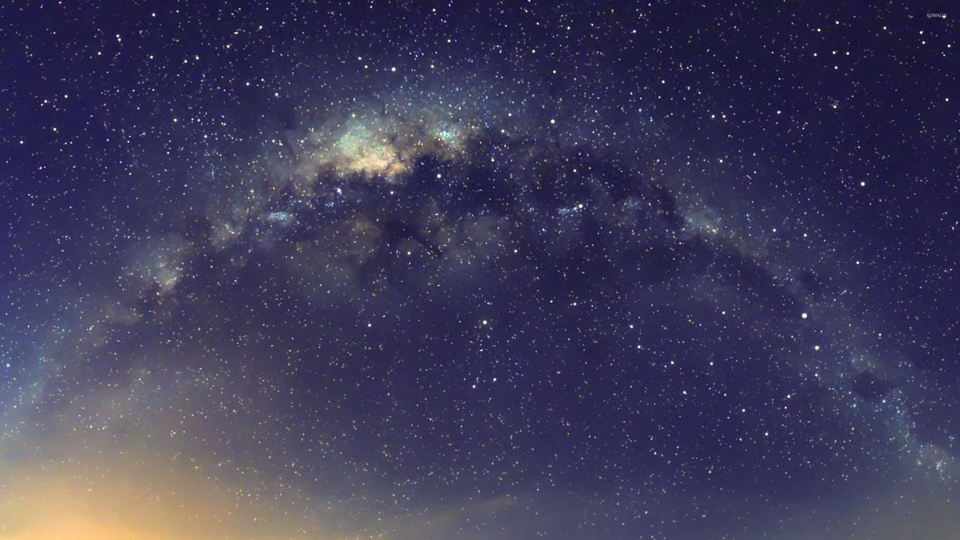 Blue Sky With White Clouds. Wallpaper in 1366x768 Resolution