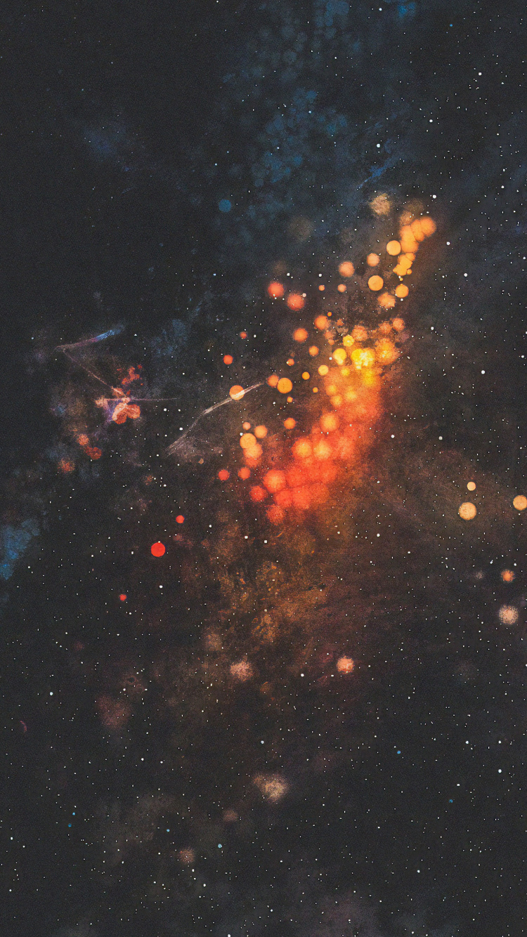 Blau-schwarzer Sternenhimmel. Wallpaper in 750x1334 Resolution
