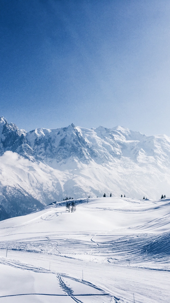 Montagne Enneigée, Neige, Montagne de Poudre, Mont Blanc, Ski. Wallpaper in 720x1280 Resolution