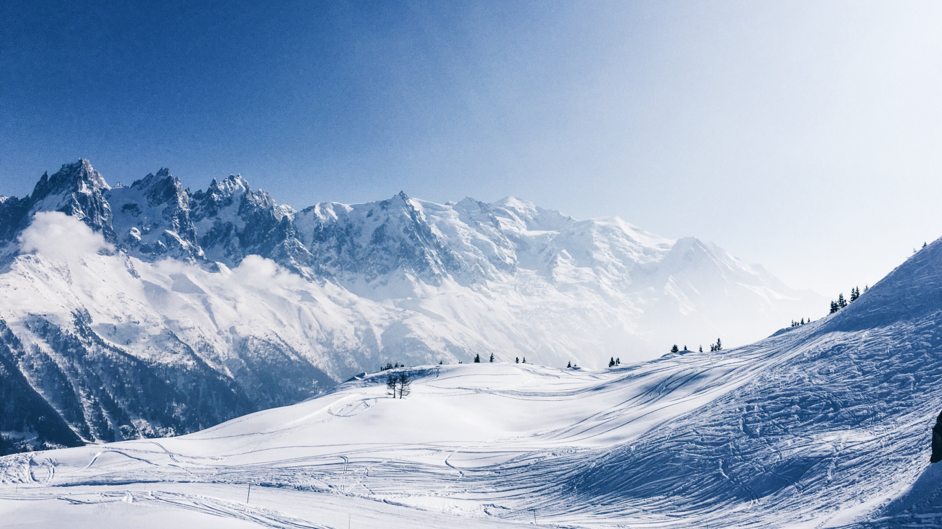 Schneeberg, Schnee, Pulverberg, Mont Blanc, Skifahren. Wallpaper in 1366x768 Resolution