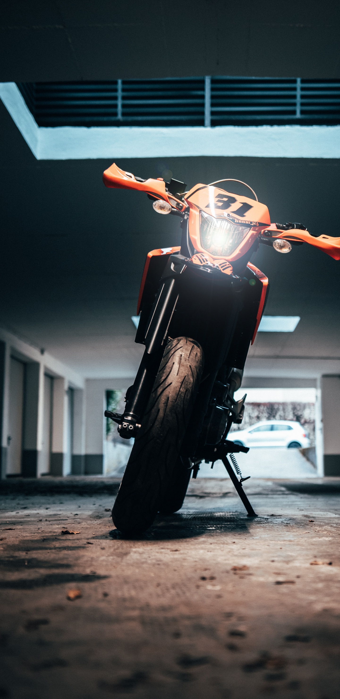 Ktm, 滑板车, 轻便摩托车, 艺术, 车灯 壁纸 1440x2960 允许