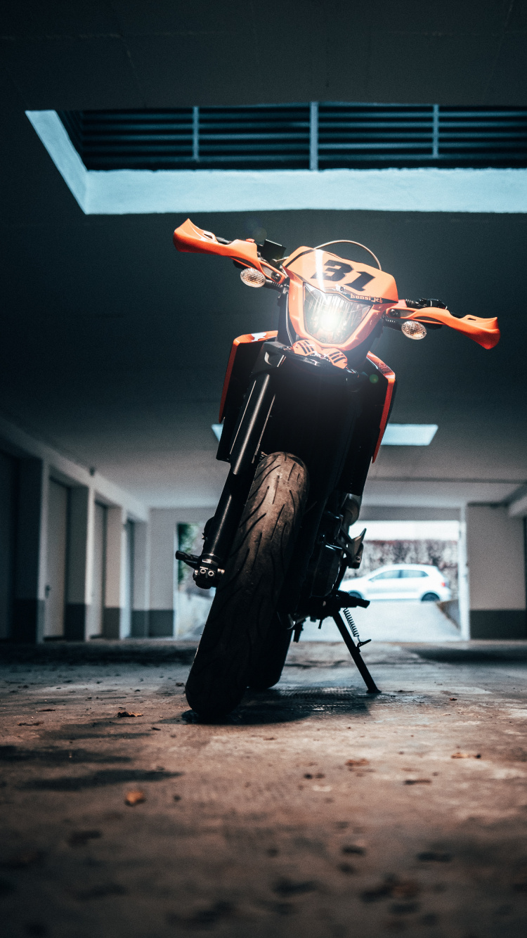 Ktm, 滑板车, 轻便摩托车, 艺术, 车灯 壁纸 750x1334 允许