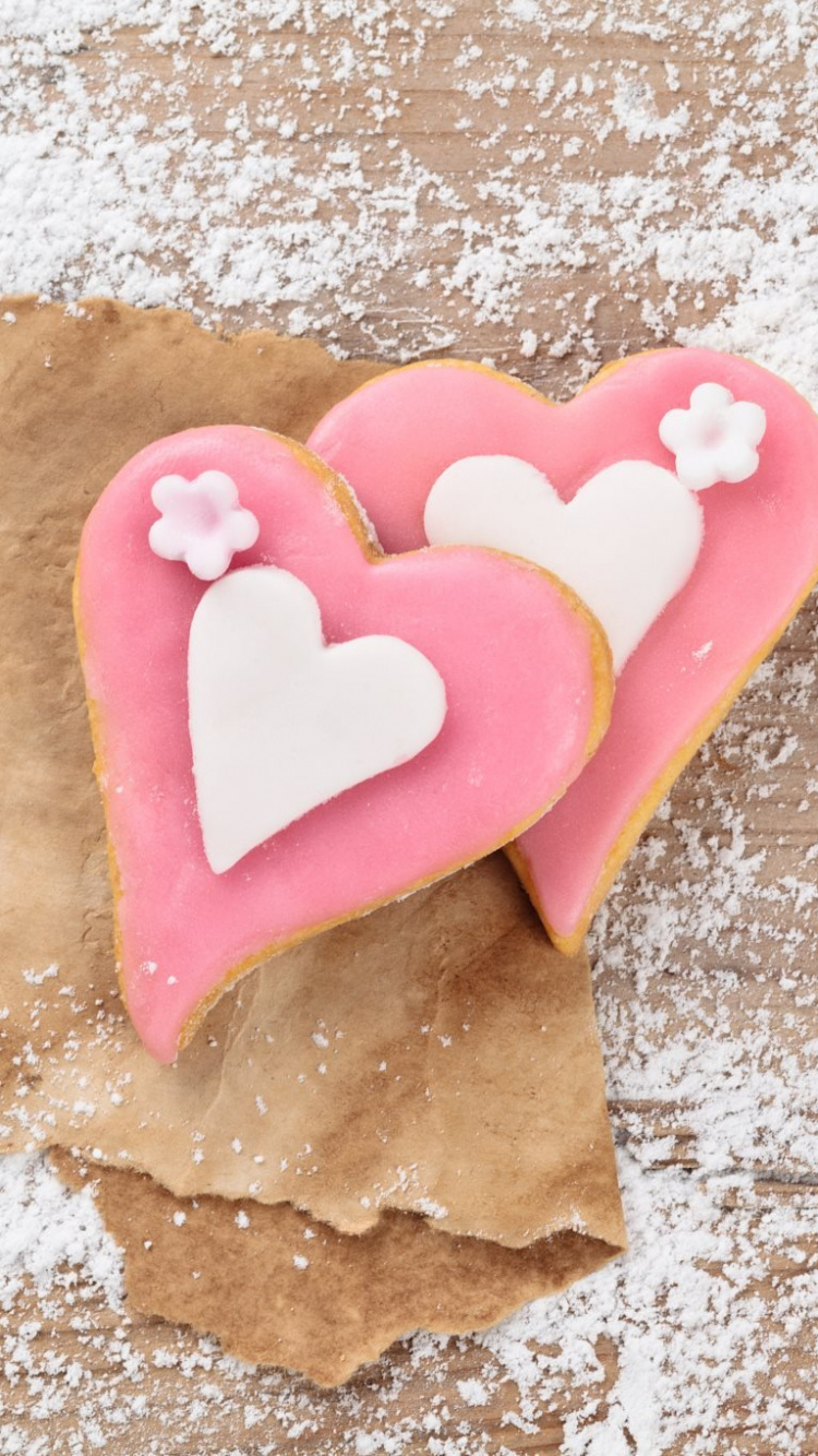 Heart, Dessert, Cake, Love, Food. Wallpaper in 750x1334 Resolution