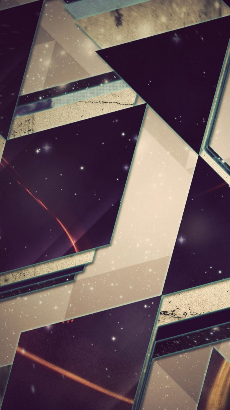 三角形, 紫色的, 建筑, 空间, 光 壁纸 750x1334 允许