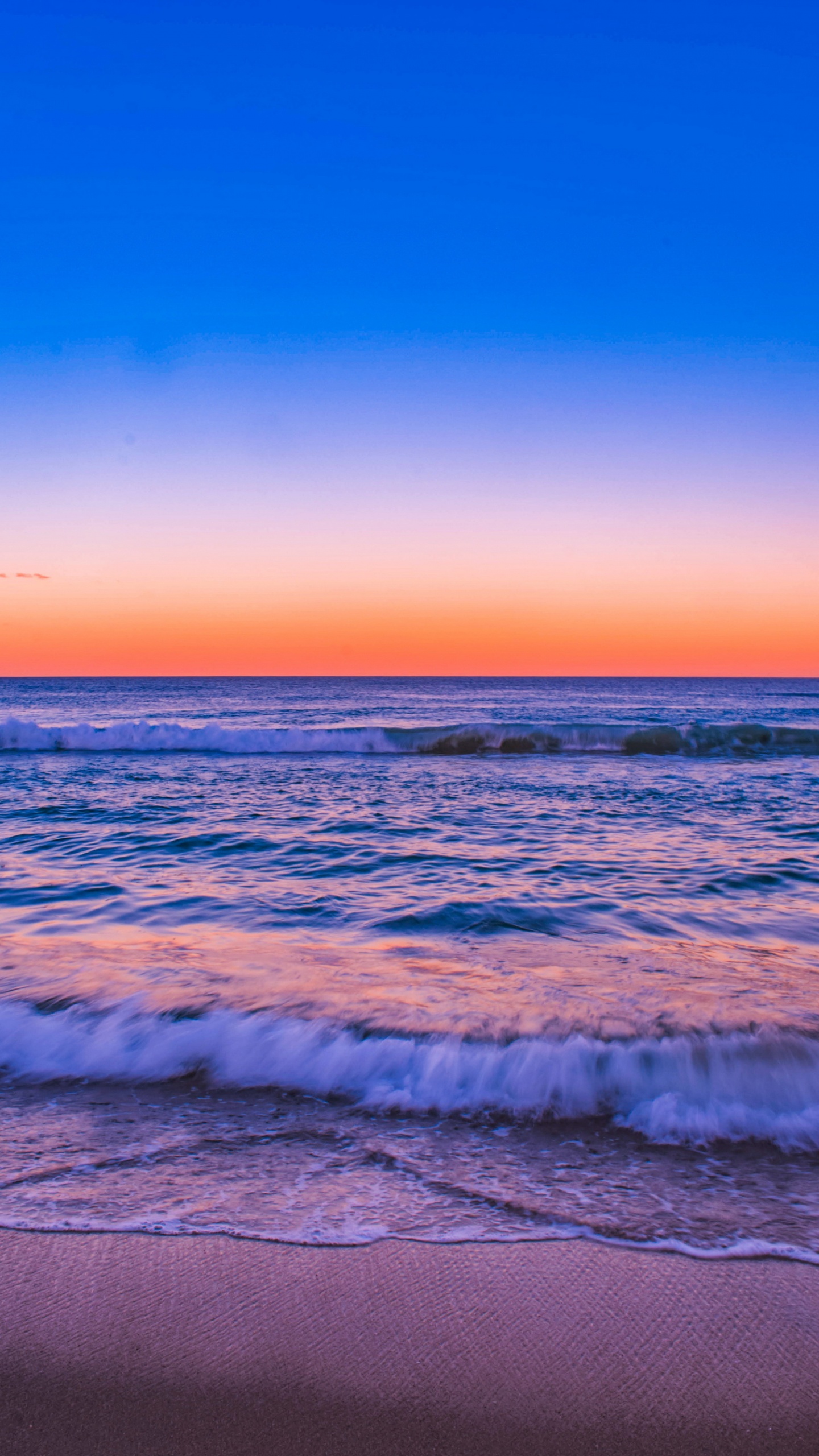 Sunset, Sea, Beach, Coast, Horizon. Wallpaper in 1440x2560 Resolution