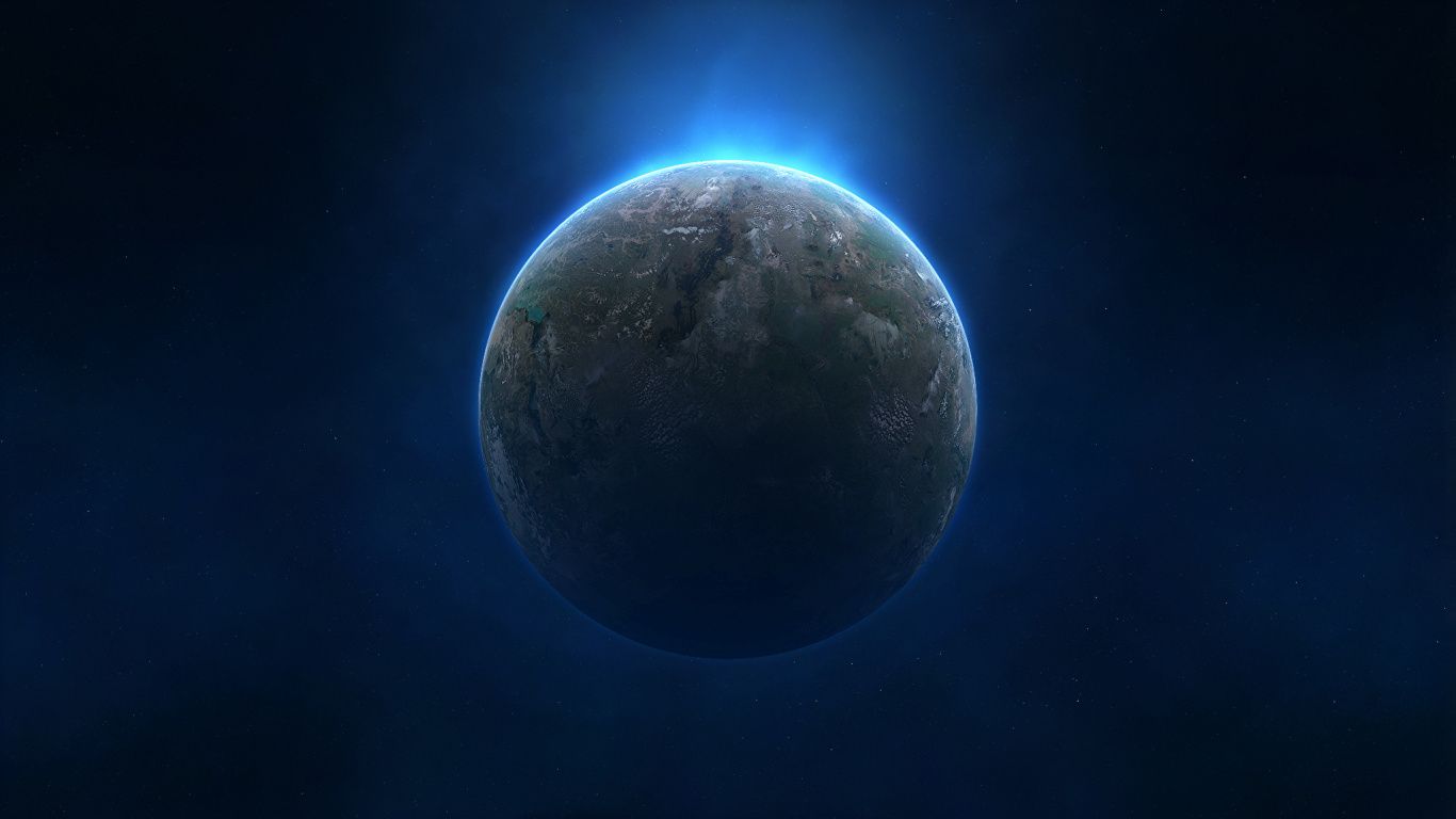 Vollmond Auf Weißer Fläche. Wallpaper in 1366x768 Resolution