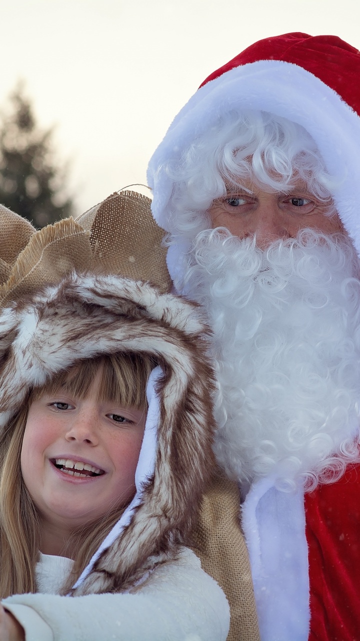 Santa Claus, Navidad, Diversión, Invierno, Sonrisa. Wallpaper in 720x1280 Resolution