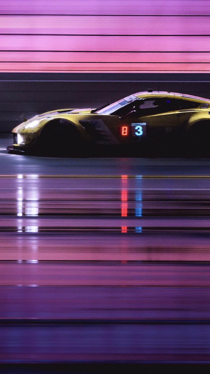 Black and White Sports Car. Wallpaper in 720x1280 Resolution