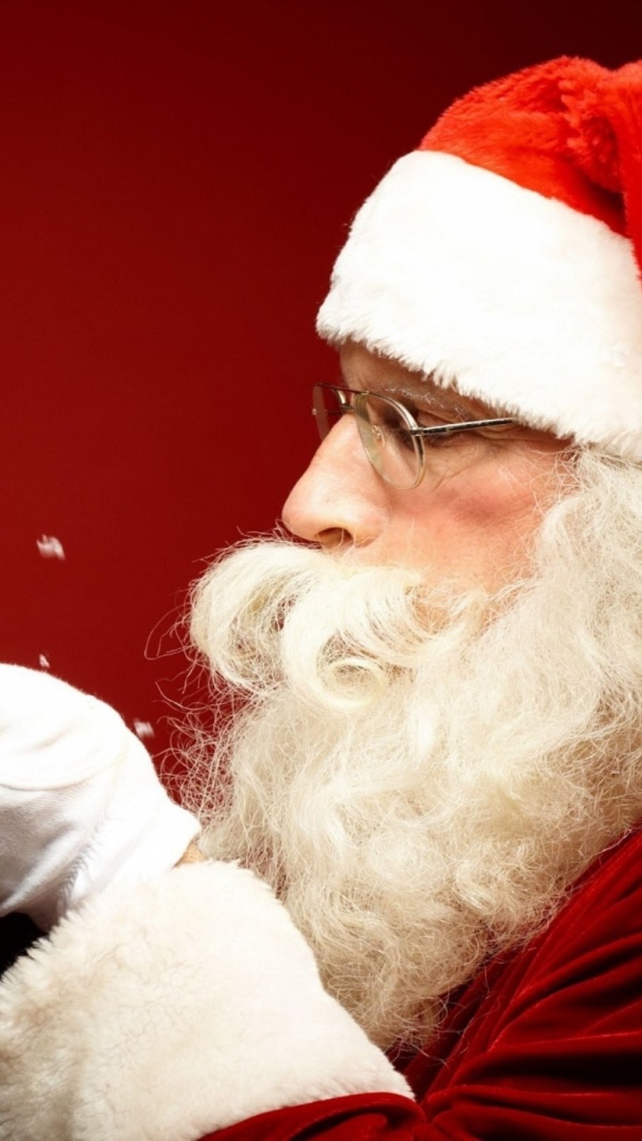 Santa Claus, Christmas Day, Facial Hair, Christmas, Santa Claus Is Comin to Town. Wallpaper in 720x1280 Resolution