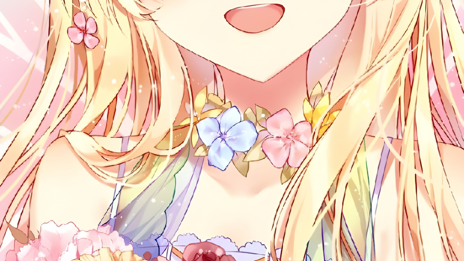 L'anime, Jolie Fille Anime Cheveux Blonds, Blond, Manche, la Gentillesse. Wallpaper in 1920x1080 Resolution