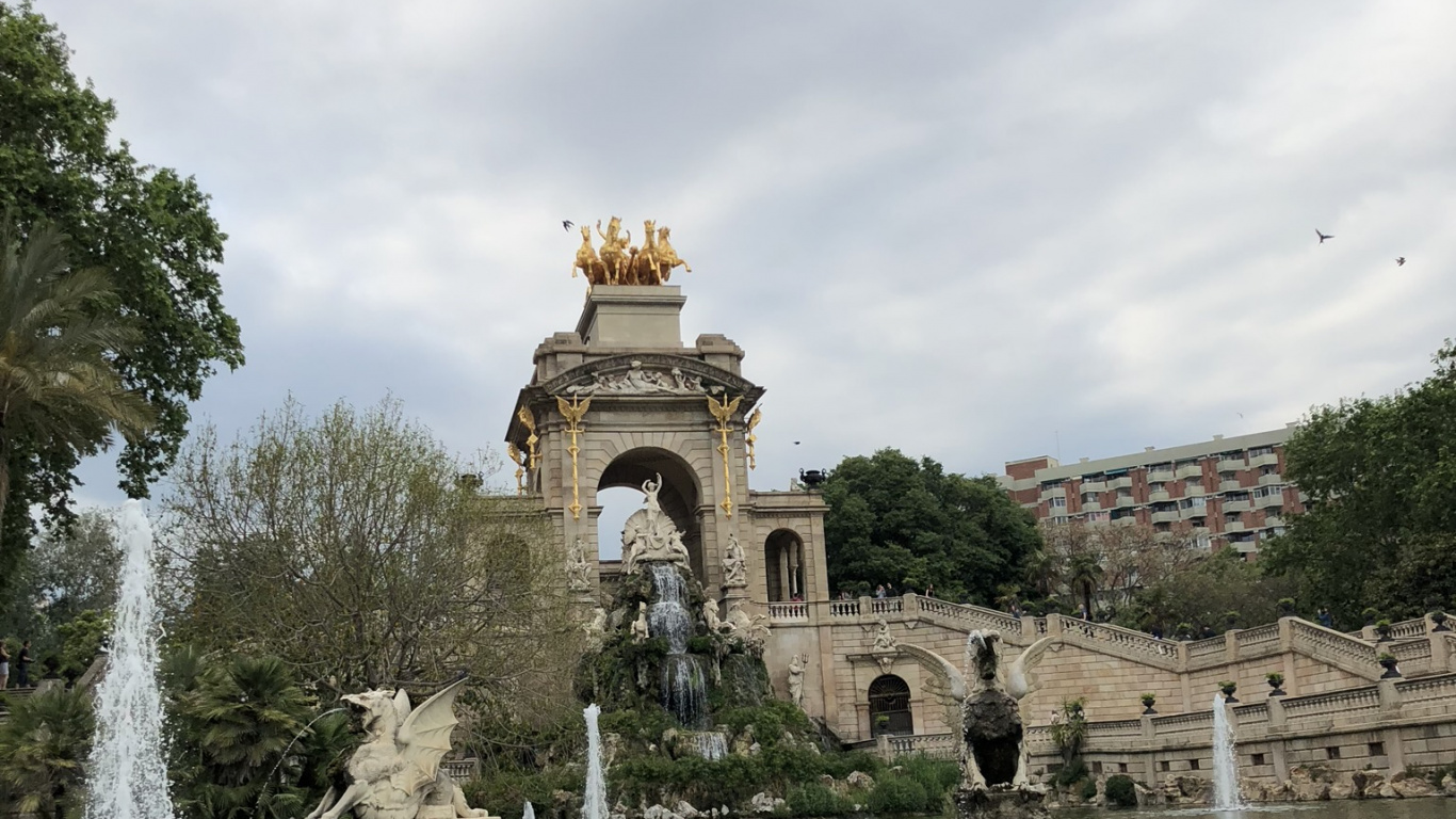 Parque de la Ciudadela, Agua, Atracción Turística, Turismo, Fuente. Wallpaper in 1366x768 Resolution
