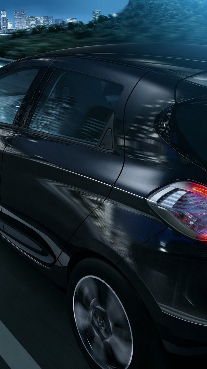 Black Car on Road During Night Time. Wallpaper in 720x1280 Resolution