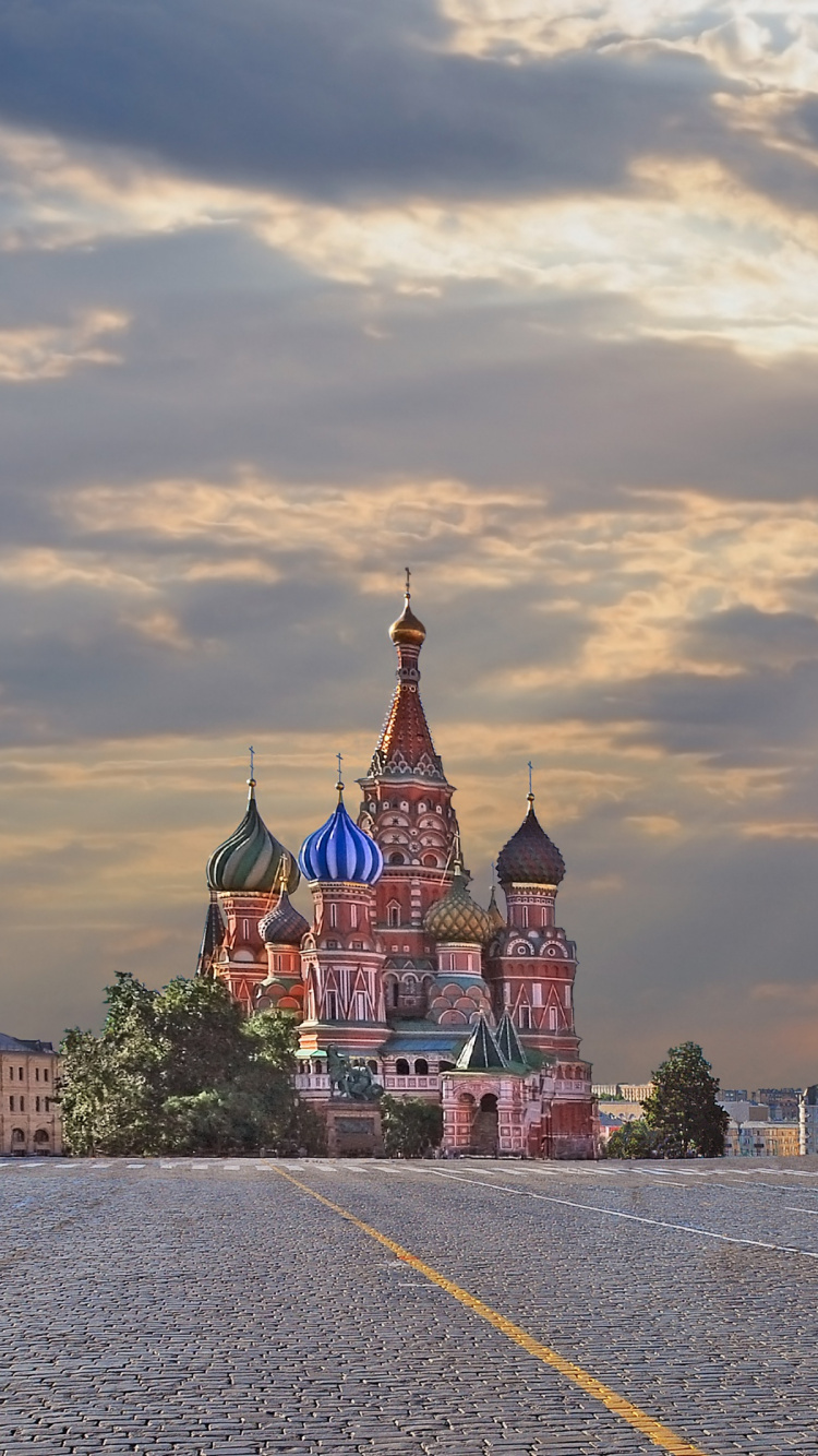 圣罗勒教堂, 红场, 里程碑, 城市, 建筑 壁纸 750x1334 允许