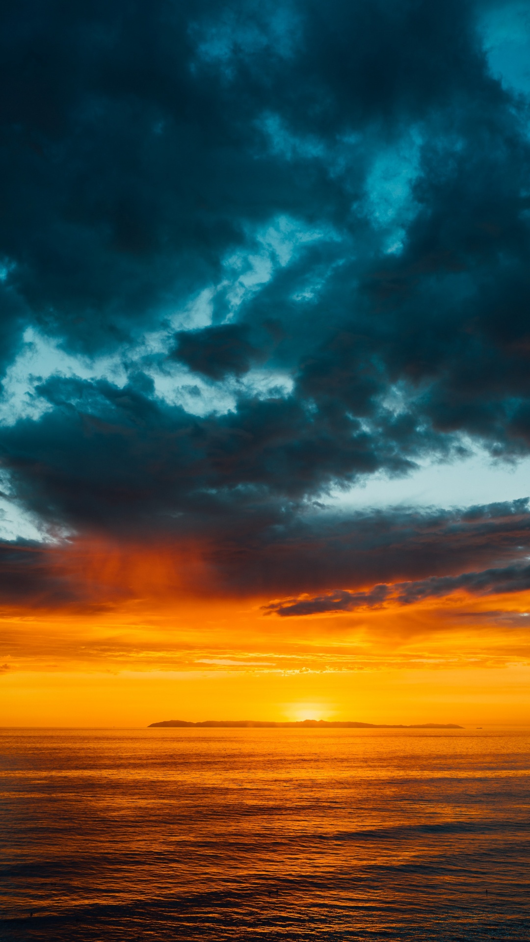 Cloud, Blue, Blue Green, Orange, Yellow. Wallpaper in 1080x1920 Resolution