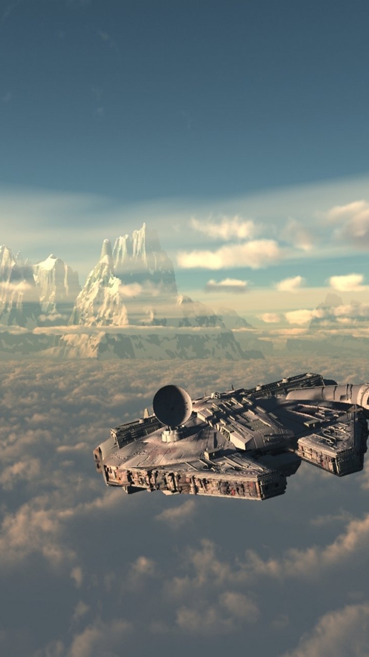 Millennium Falcon, Star Wars, Atmosphère, Ciel, Le X-wing Starfighter. Wallpaper in 720x1280 Resolution