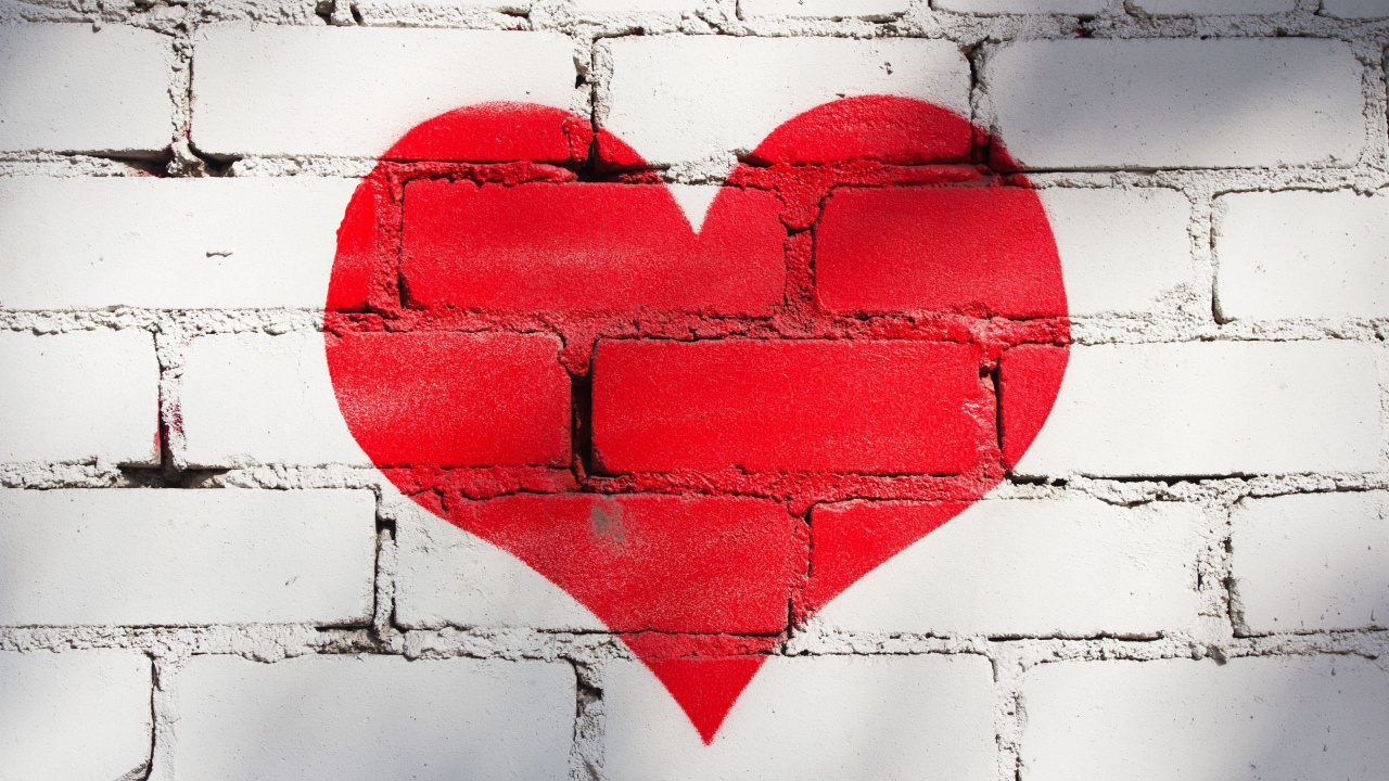 Coraz, Romanticismo, Rojo, Amor, Organo. Wallpaper in 1280x720 Resolution