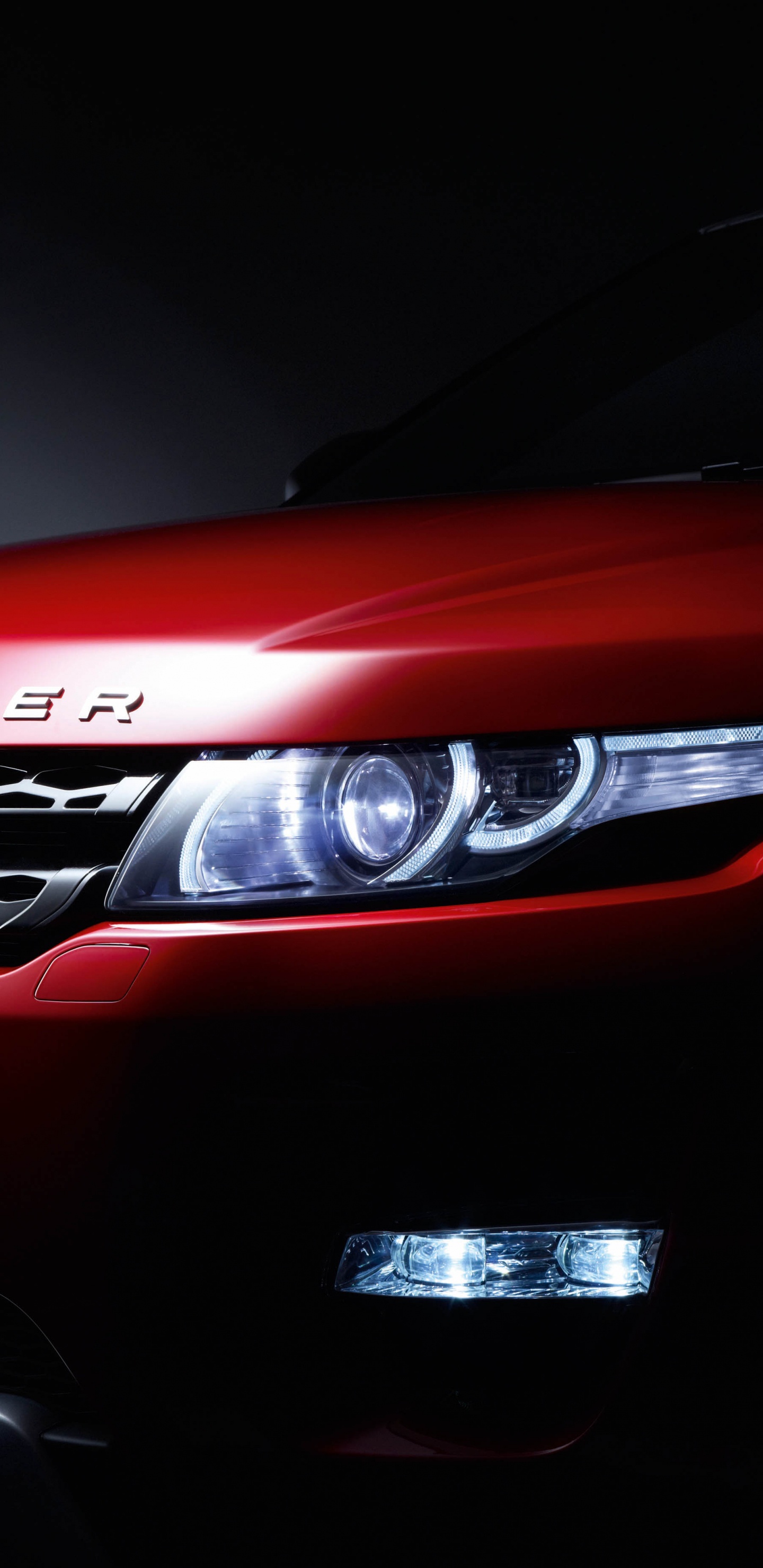 Red Mercedes Benz Car on Black Background. Wallpaper in 1440x2960 Resolution