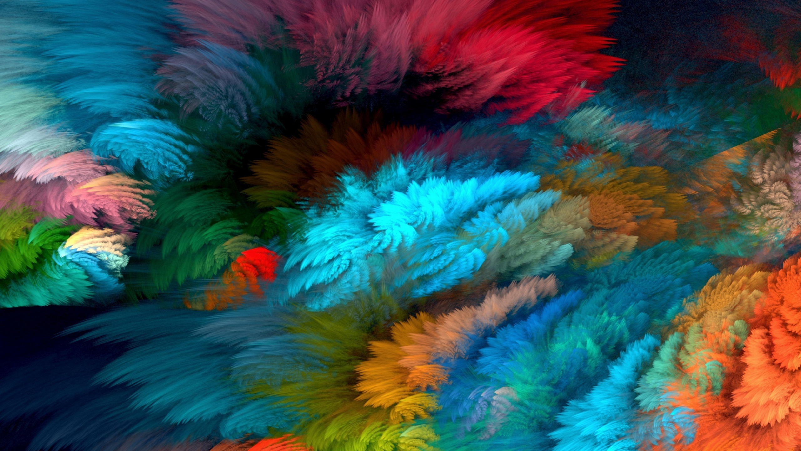 Pintura Abstracta Roja Azul y Verde. Wallpaper in 2560x1440 Resolution